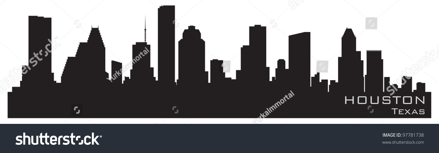 Houston Texas Skyline Detailed Vector Silhouette Stock Vector 97781738