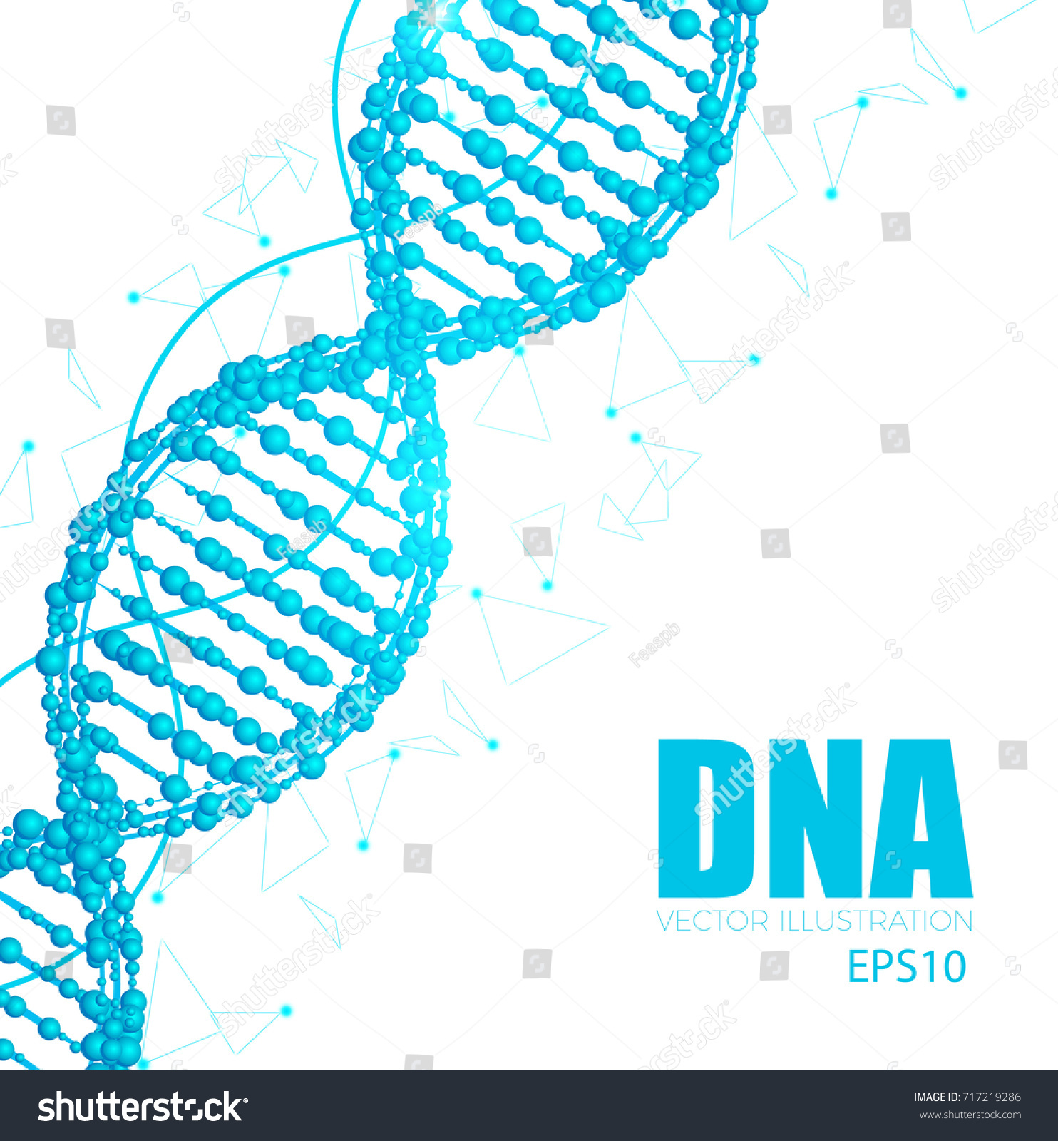 Human Dna Molecule Background Science Shining Stock Vector Royalty