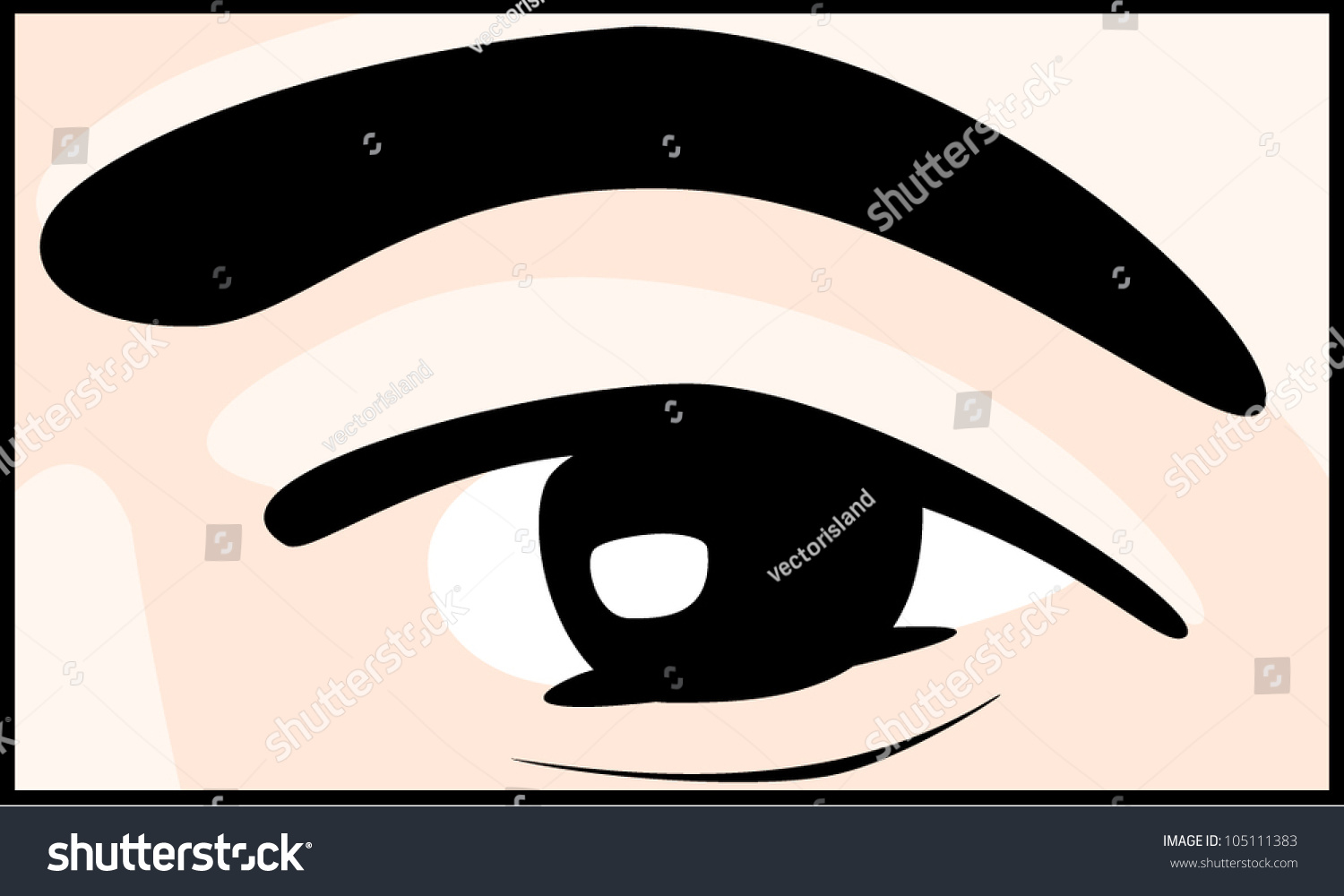 Human Eye Eyebrow Stock Vector 105111383 - Shutterstock