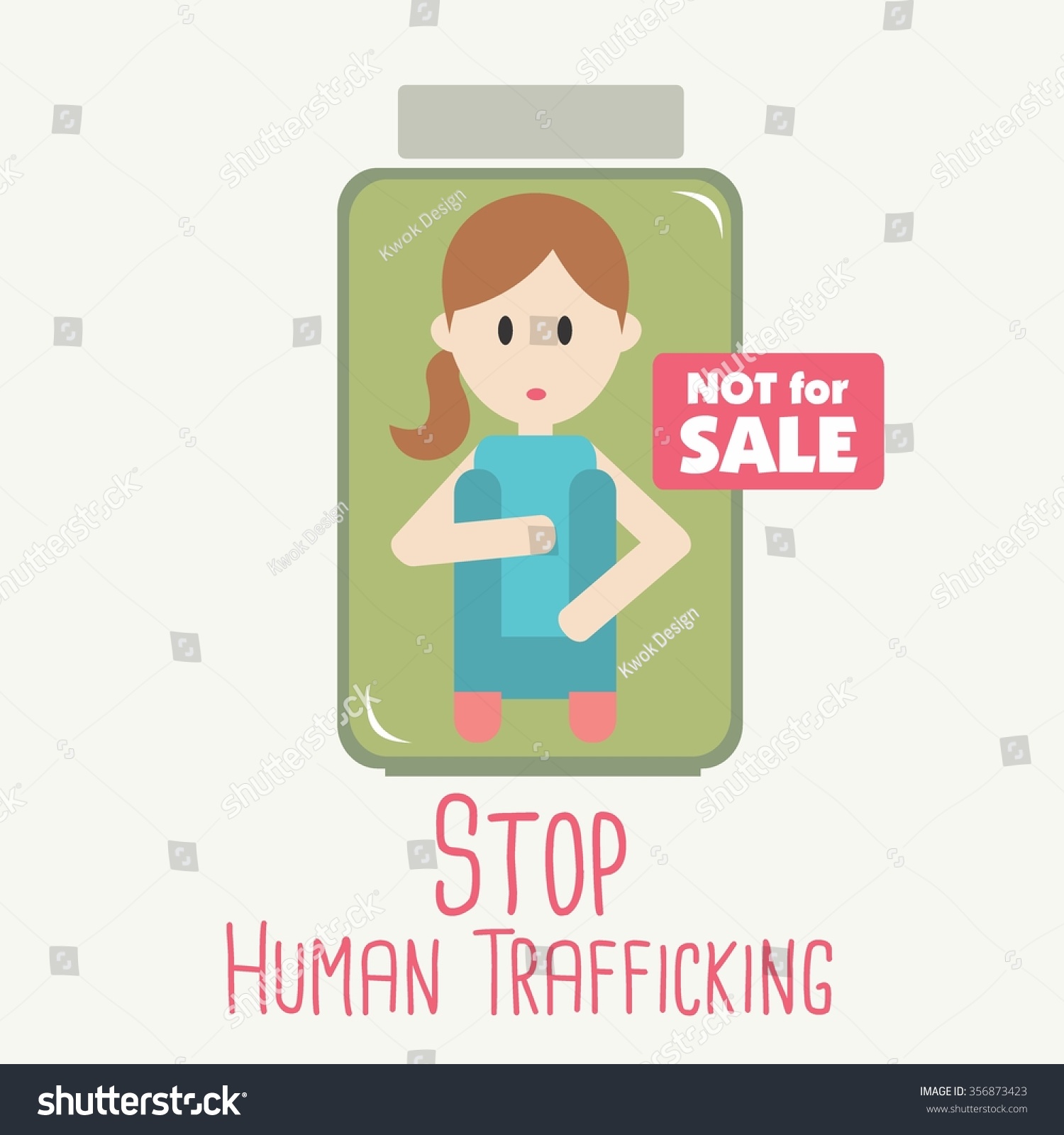 Human Trafficking Awareness Day Vector Illustration Stock Vector