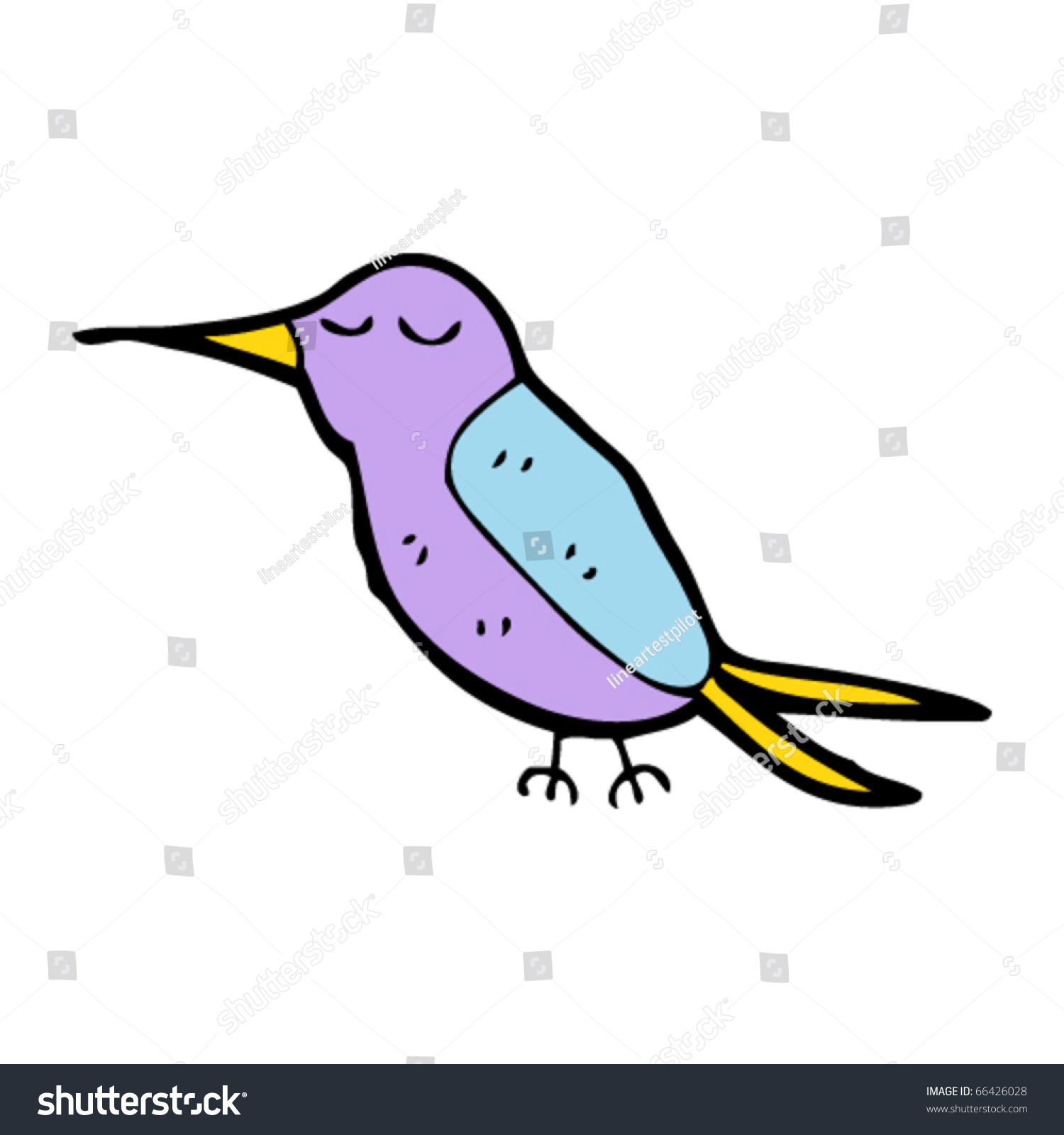 Hummingbird Cartoon Stock Vector Illustration 66426028 : Shutterstock