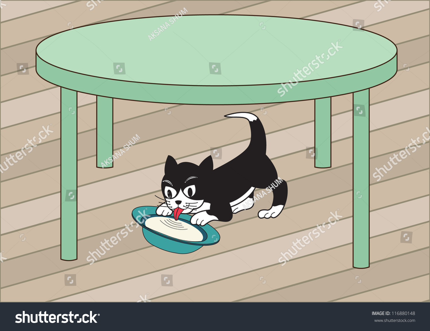 clipart cat under the table - photo #49