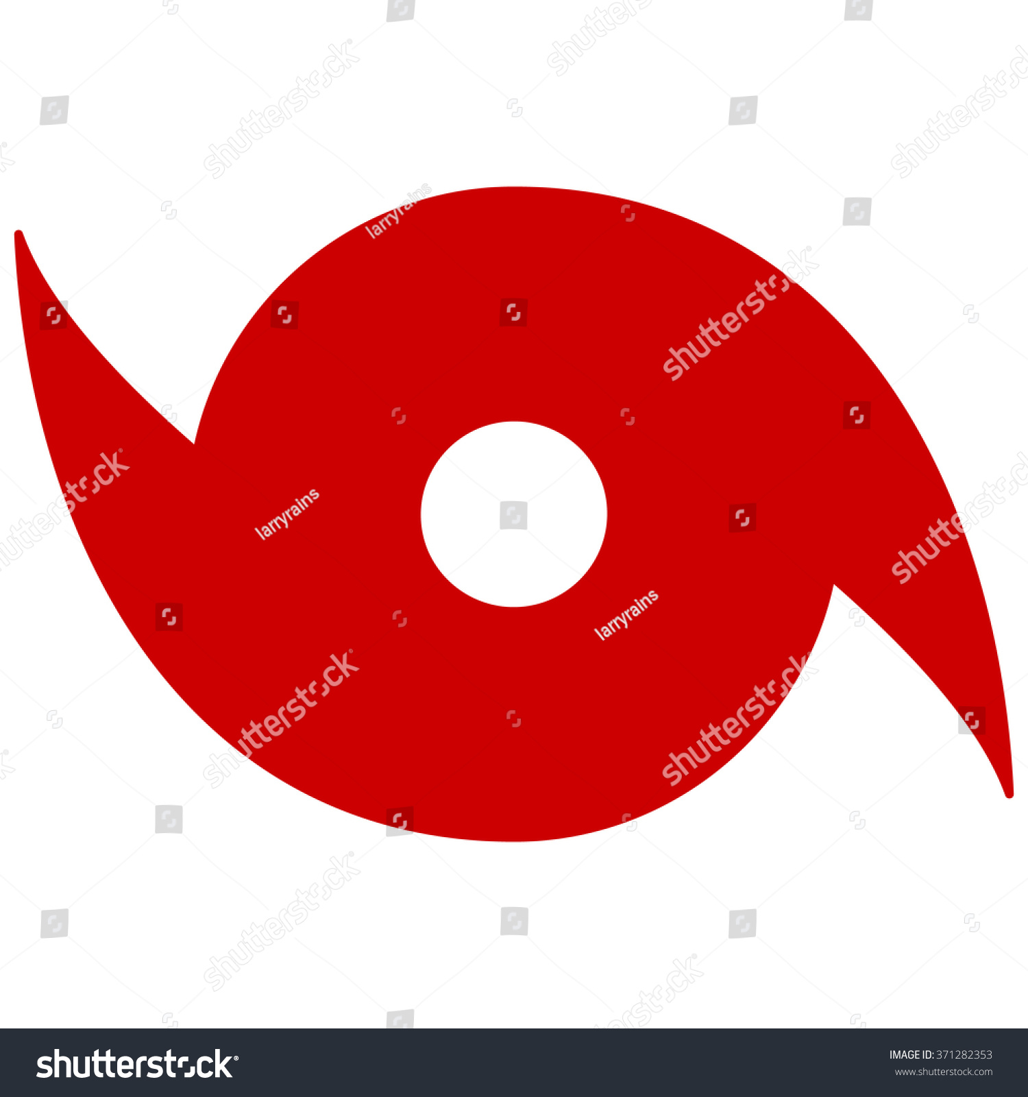 Hurricane Symbol Stock Vector Illustration 371282353 : Shutterstock