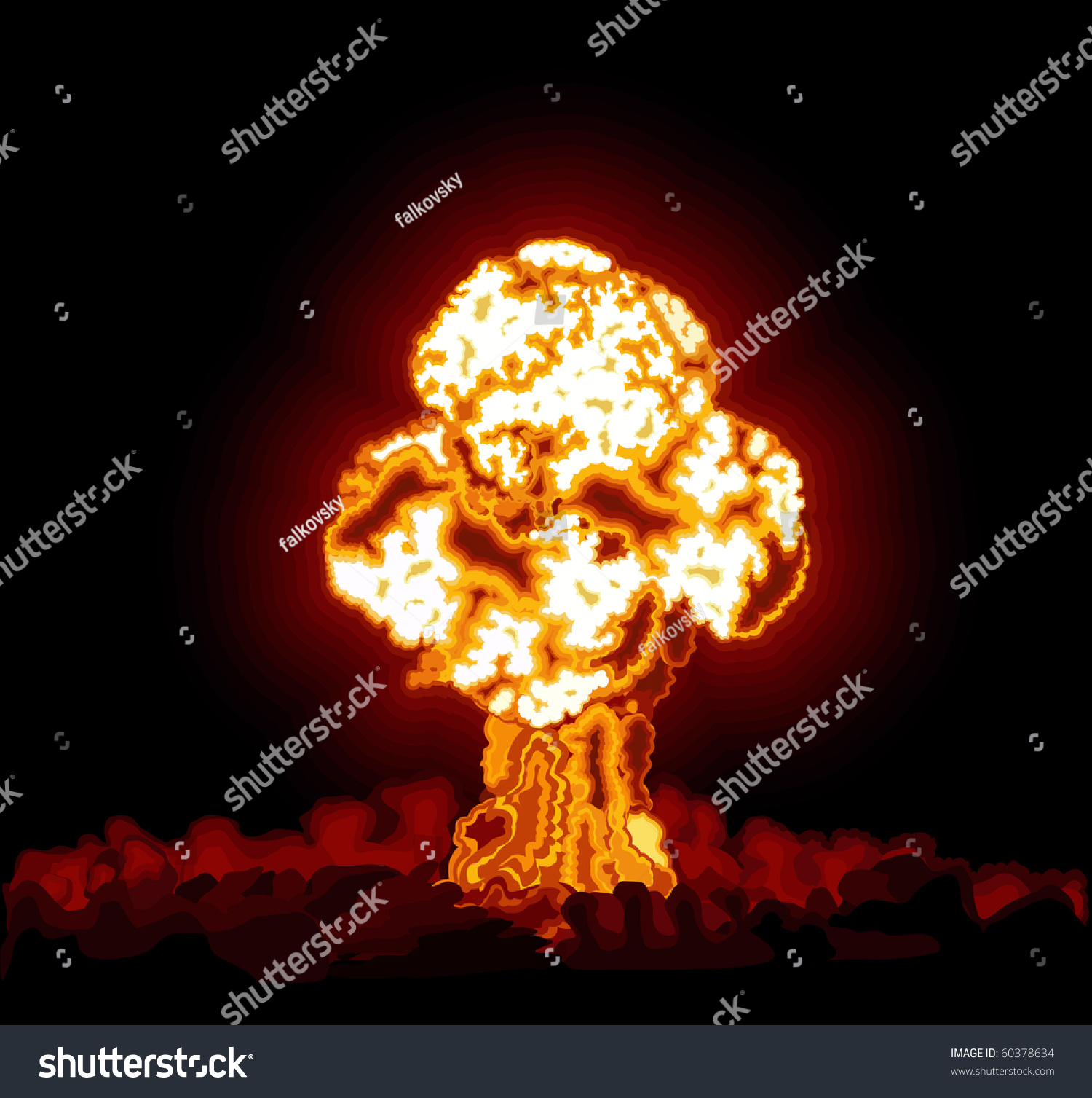Hydrogen Bomb Exploded Stock Vector Illustration 60378634 : Shutterstock1500 x 1507