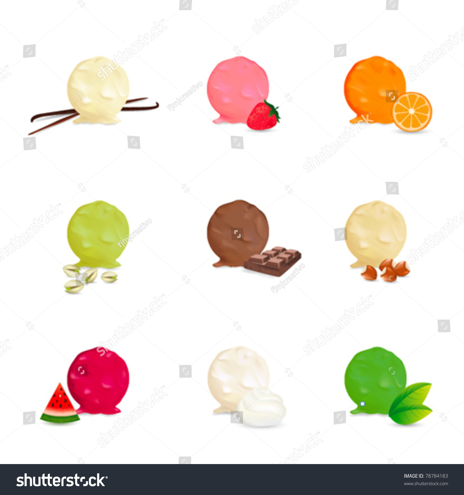 ice cream flavors clipart - photo #11