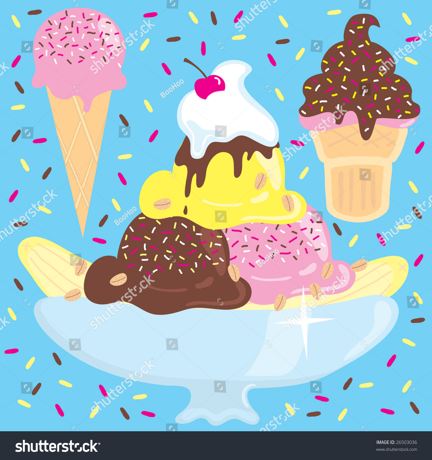 ice cream with sprinkles clipart - photo #46