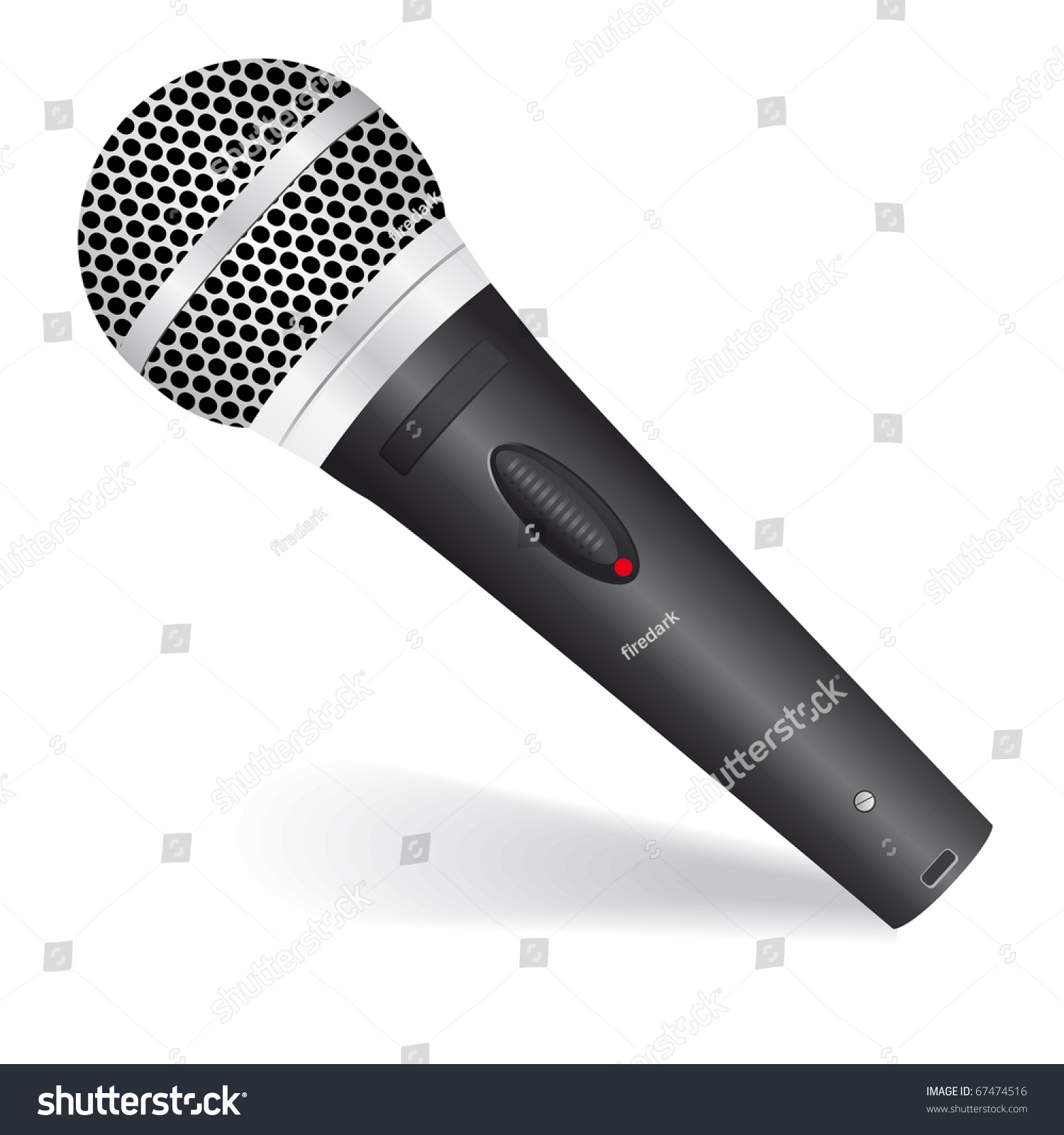 Icon With A Black Microphone. Vector Illustration - 67474516 : Shutterstock