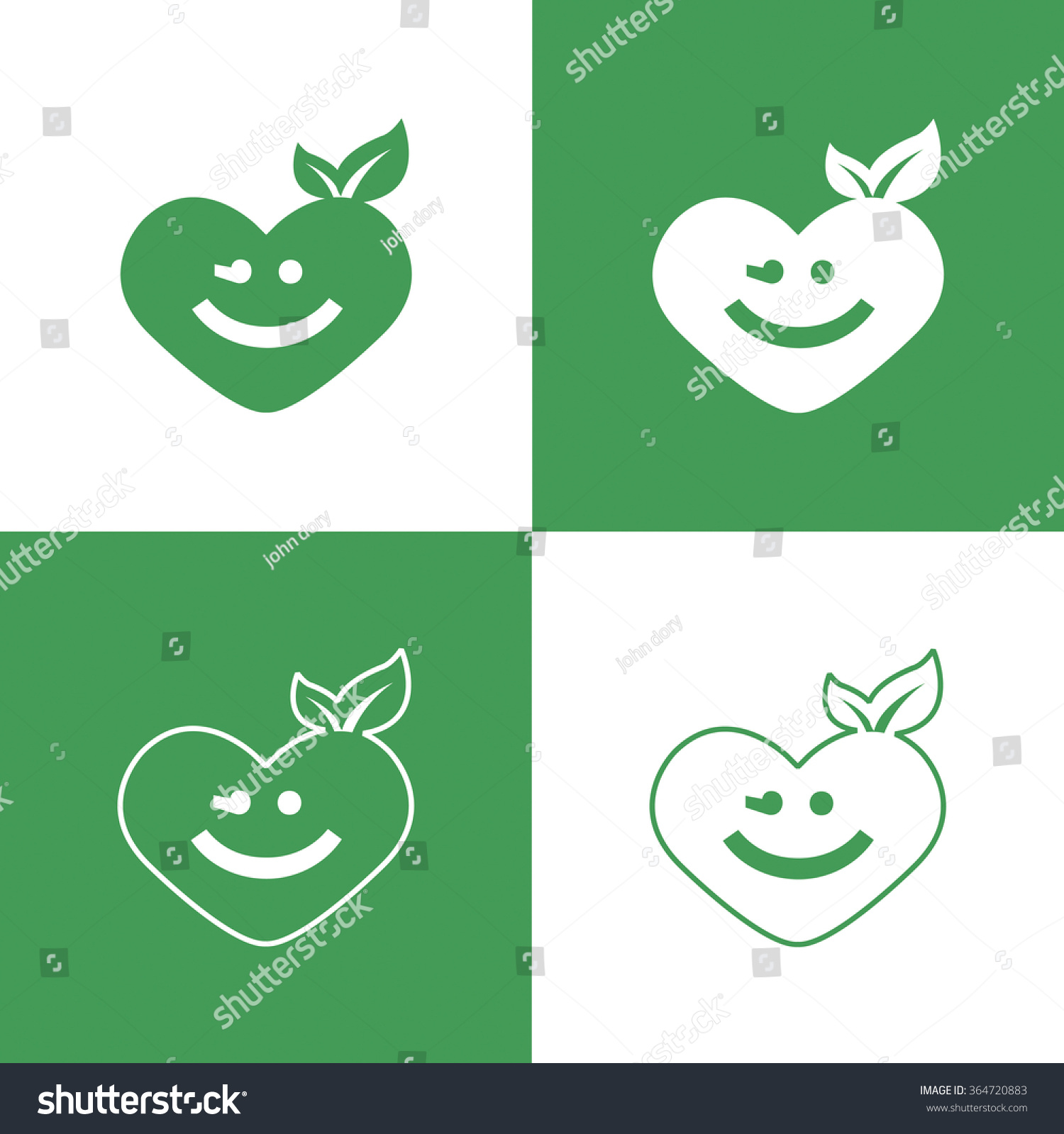 Icons Vegan Food Set Badges Emblems Stock Vector Royalty Free