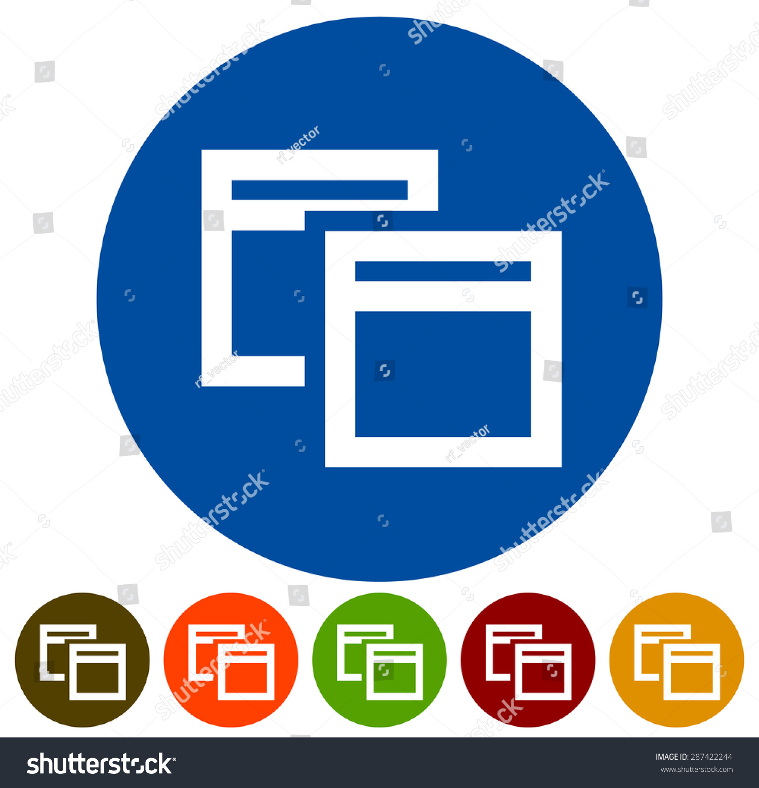 Icons Software Application Window Symbols Minimize Stock Vector