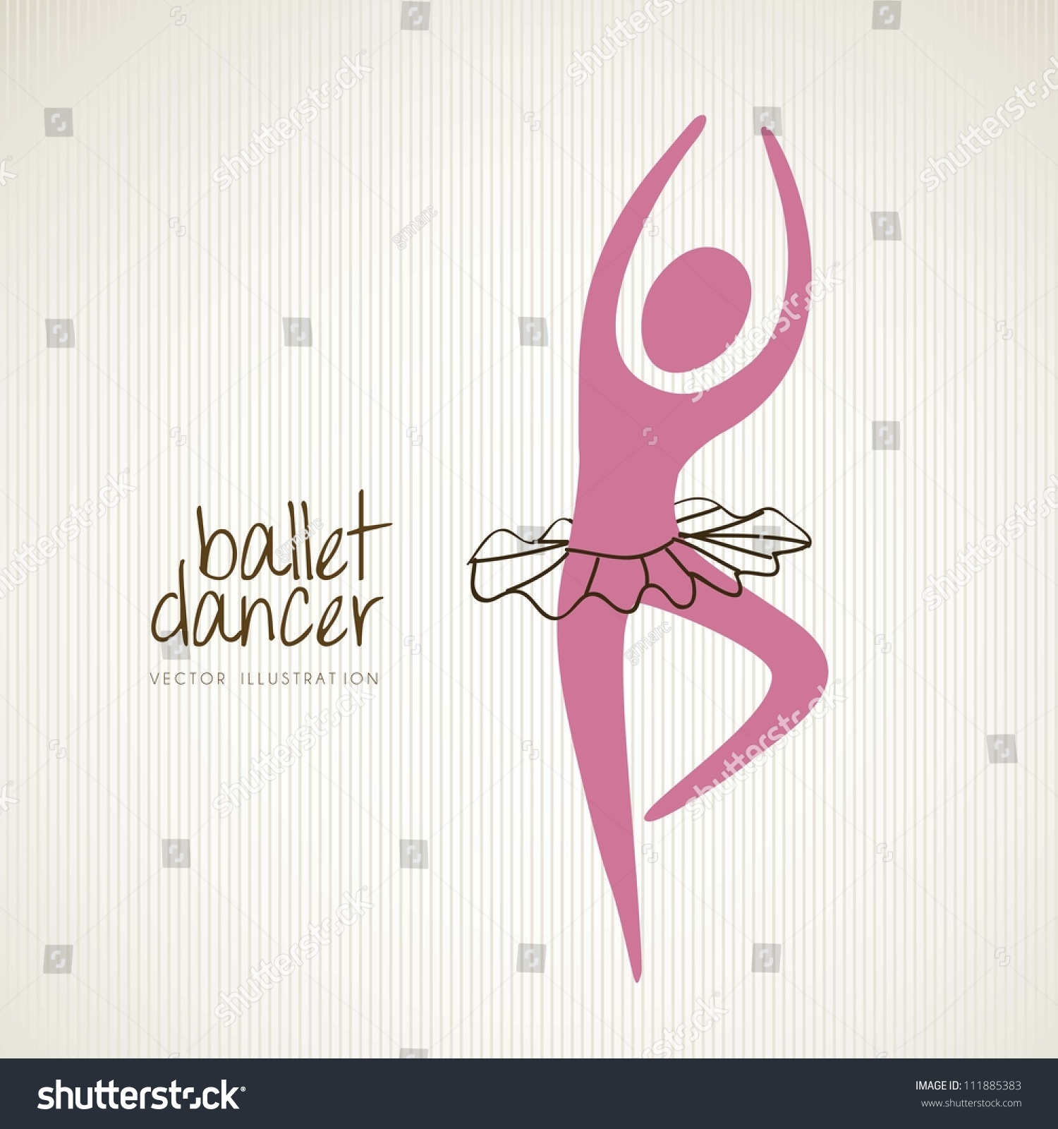 Illustration Ballet Dancer In Position, Vector Illustration - 111885383 ...