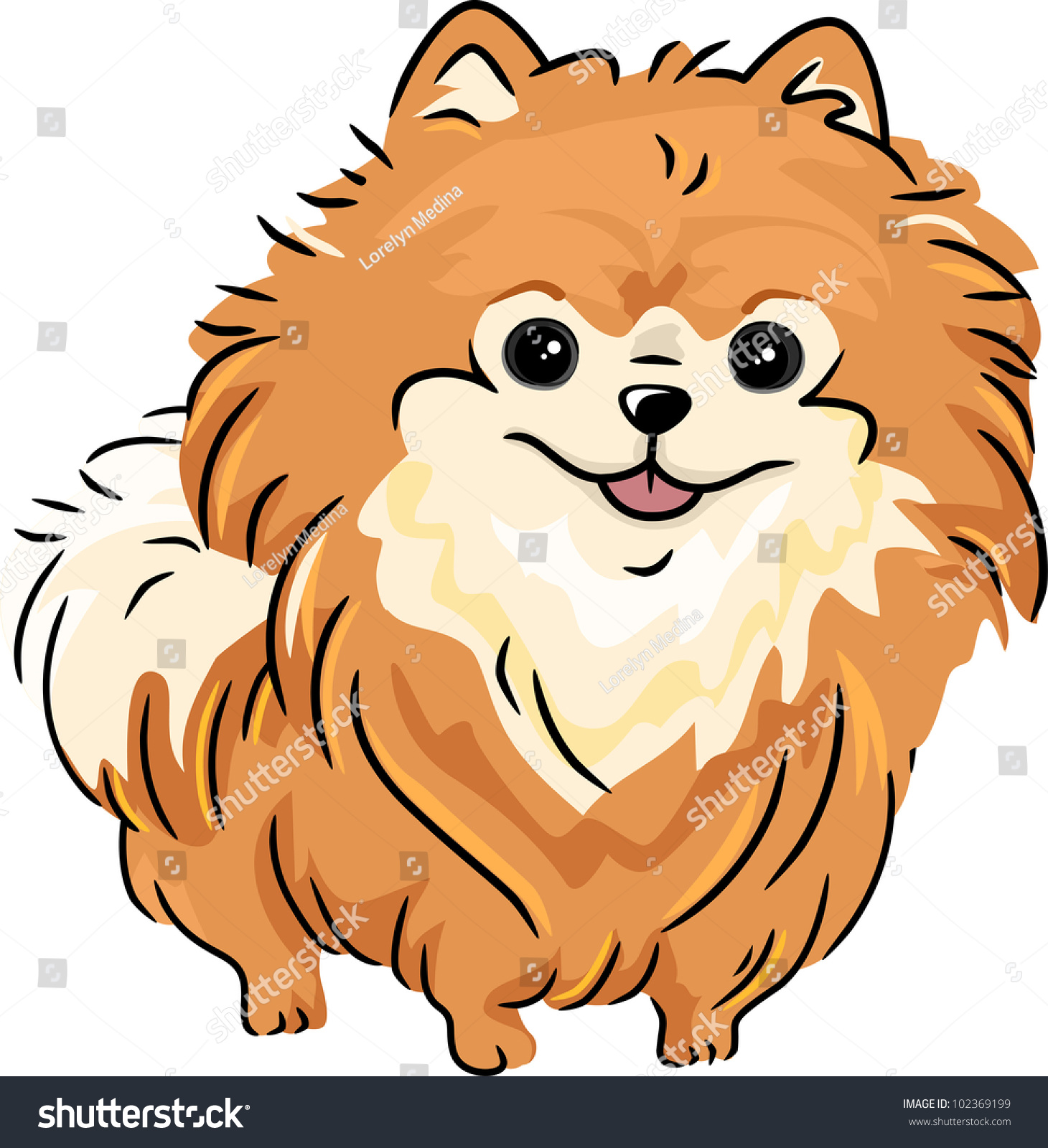 Illustration Featuring A Pomeranian - 102369199 : Shutterstock