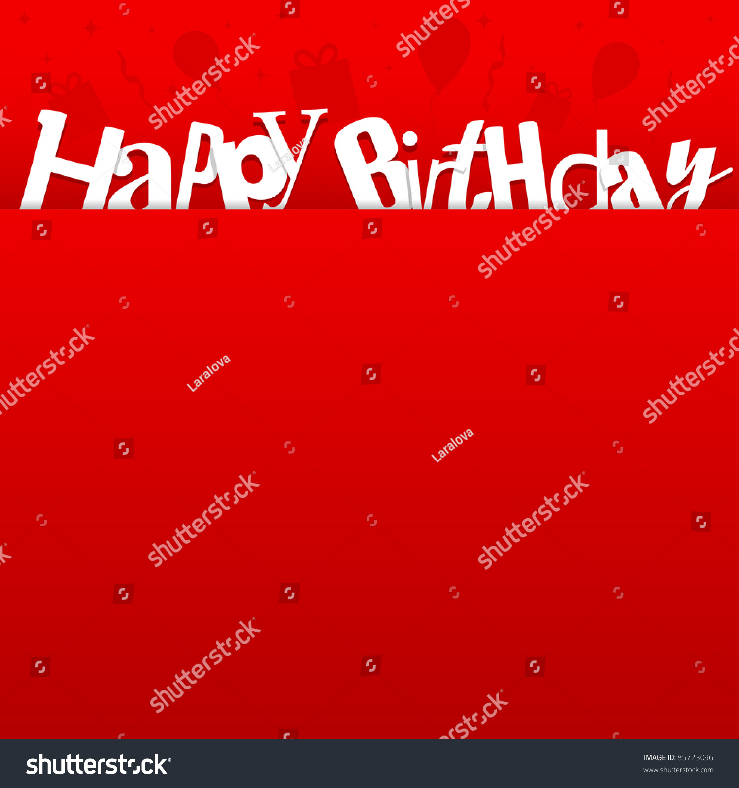 Illustration For Happy Birthday Card. Vector. - 85723096 : Shutterstock