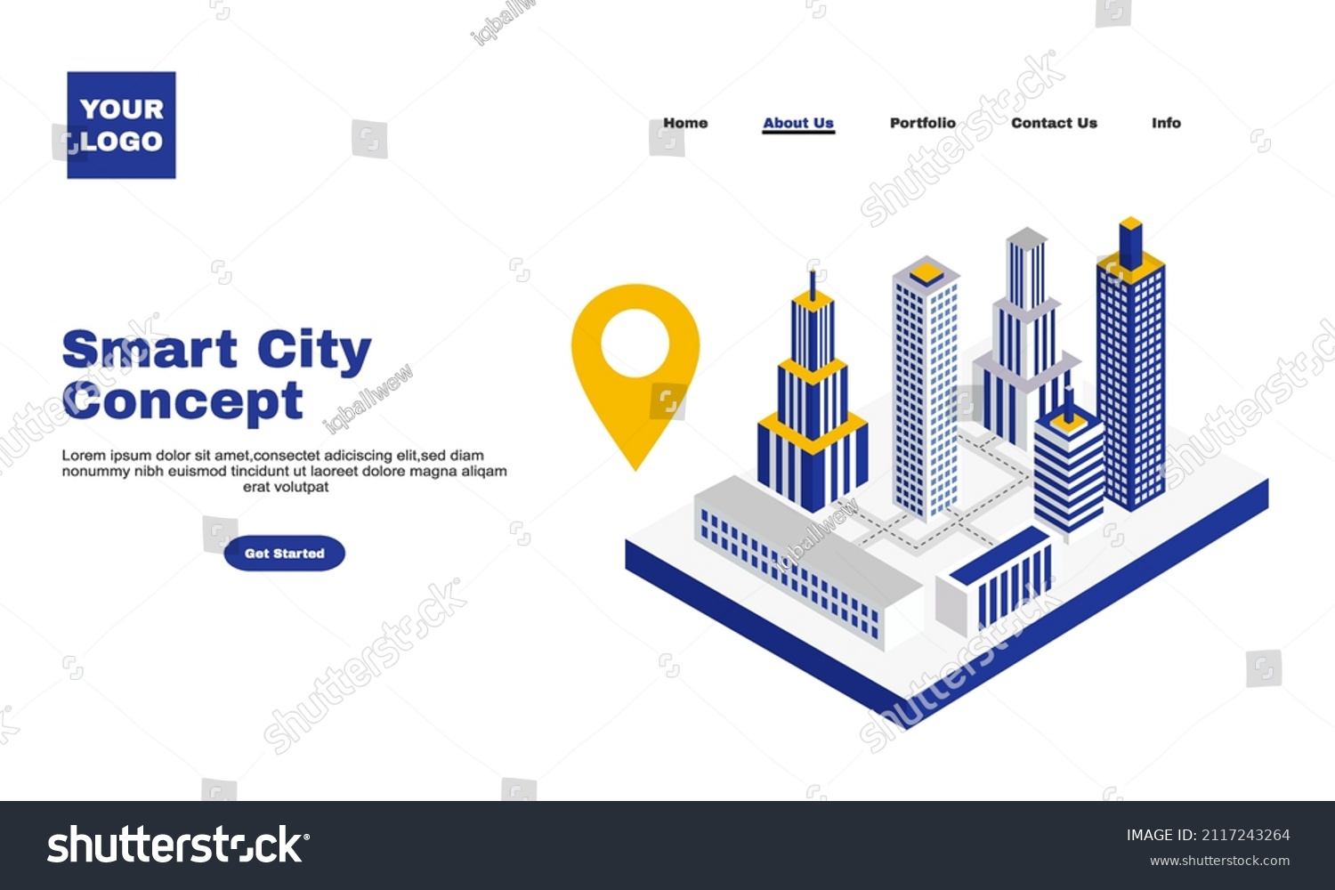 Illustration Graphic Modern Flat Design Isometric Stock Vector Royalty