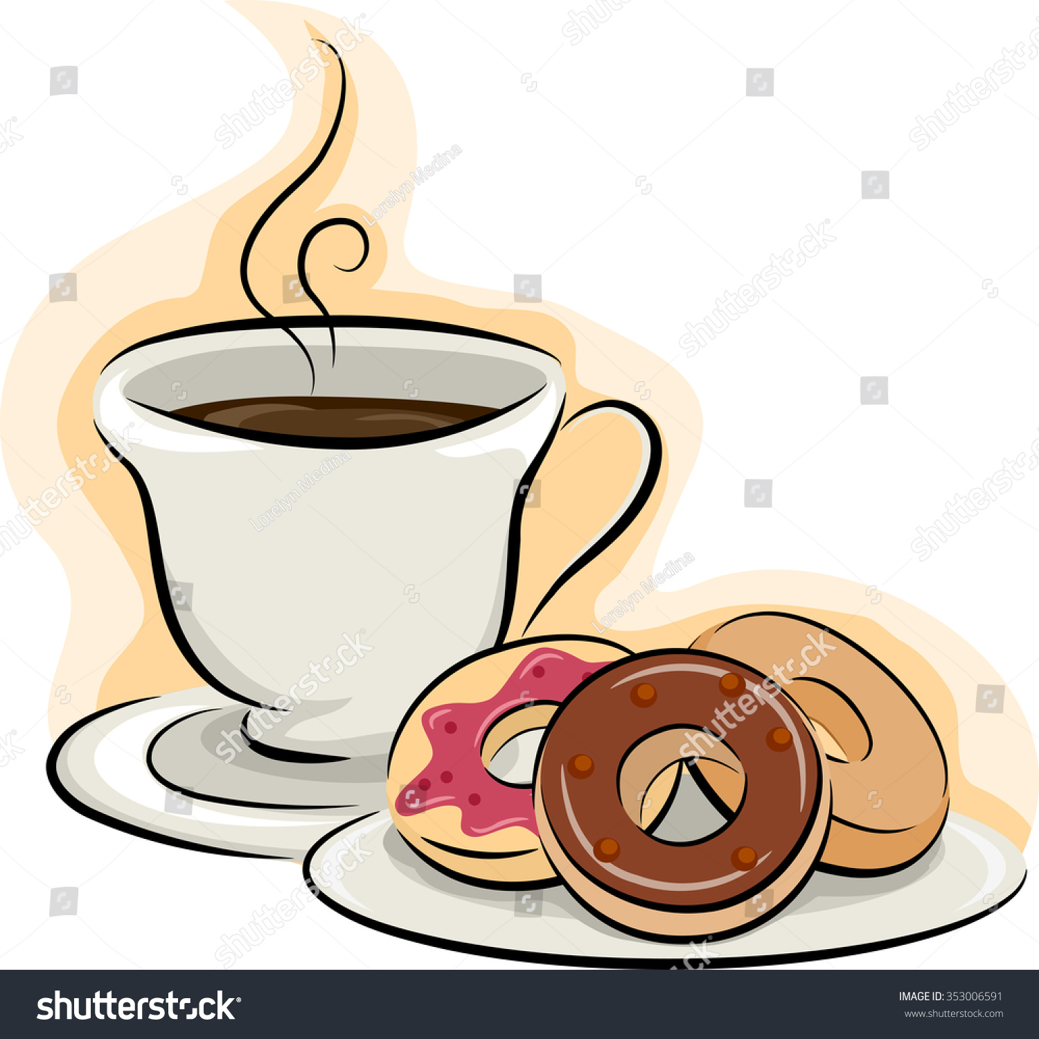coffee and donuts clipart - photo #15