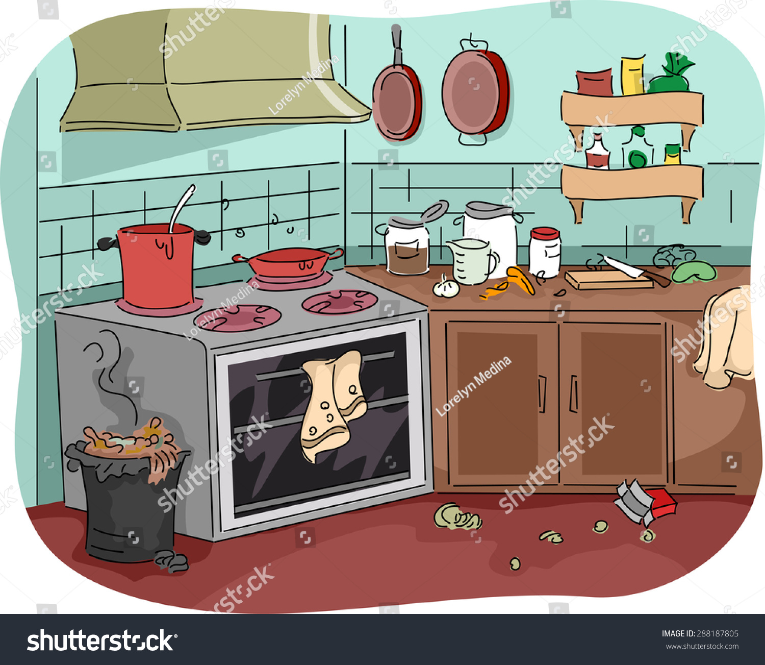 kitchen scene clipart - photo #16