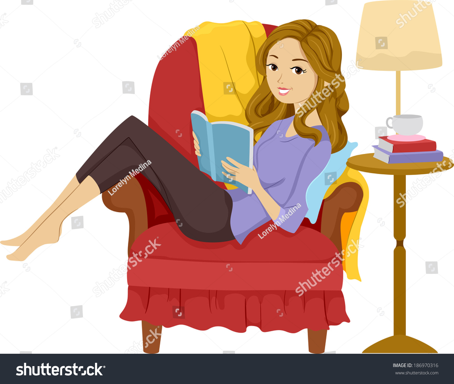 a girl reading clipart - photo #50