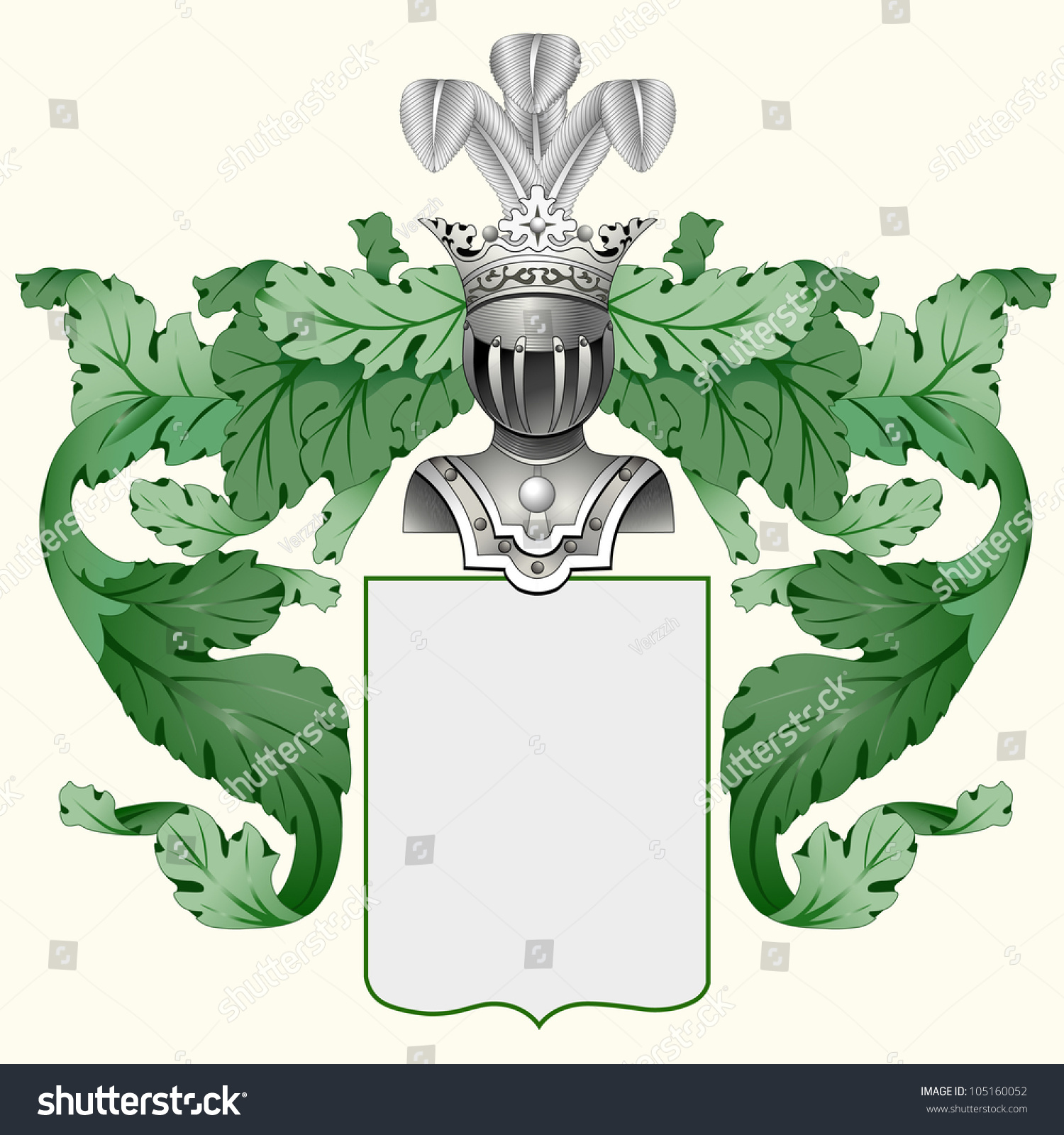 Illustration Heraldic Crest Family Coat Arms Stock Vector 105160052