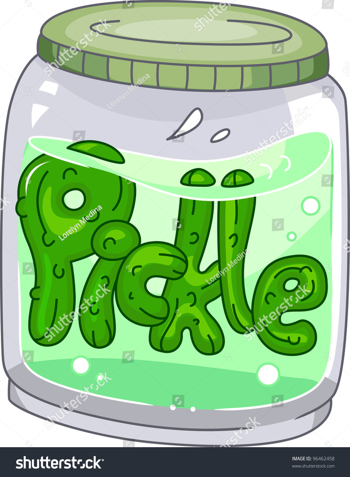 Illustration Of A Pickle Jar - 96462458 : Shutterstock