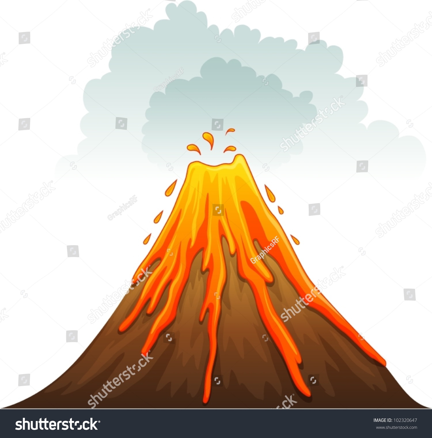 free clipart volcano erupting - photo #40