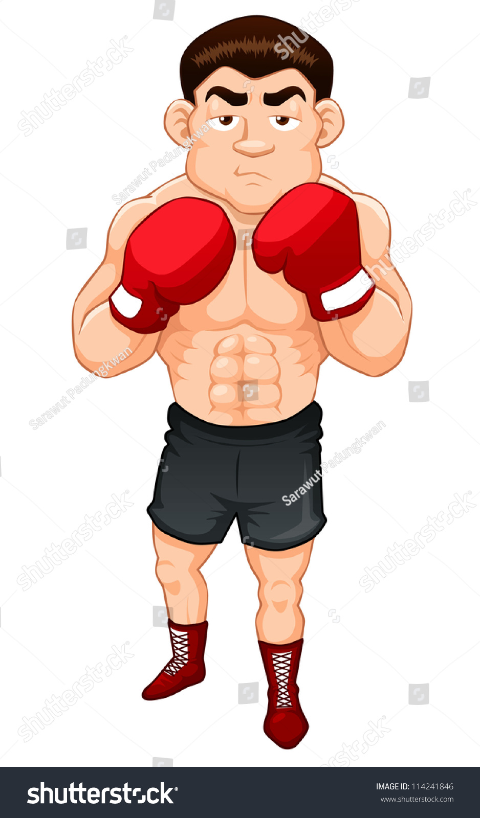 Illustration Of Cartoon Boxer Vector - 114241846 : Shutterstock