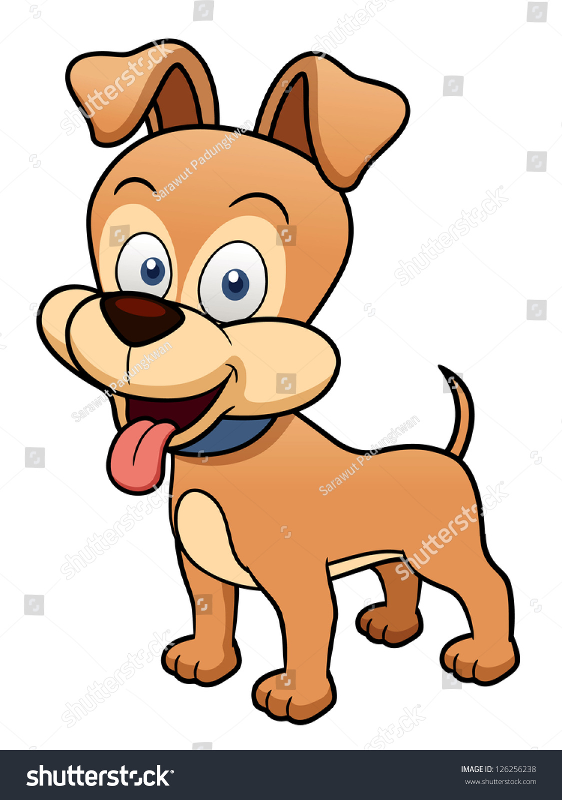 Illustration Of Cartoon Dog - 126256238 : Shutterstock