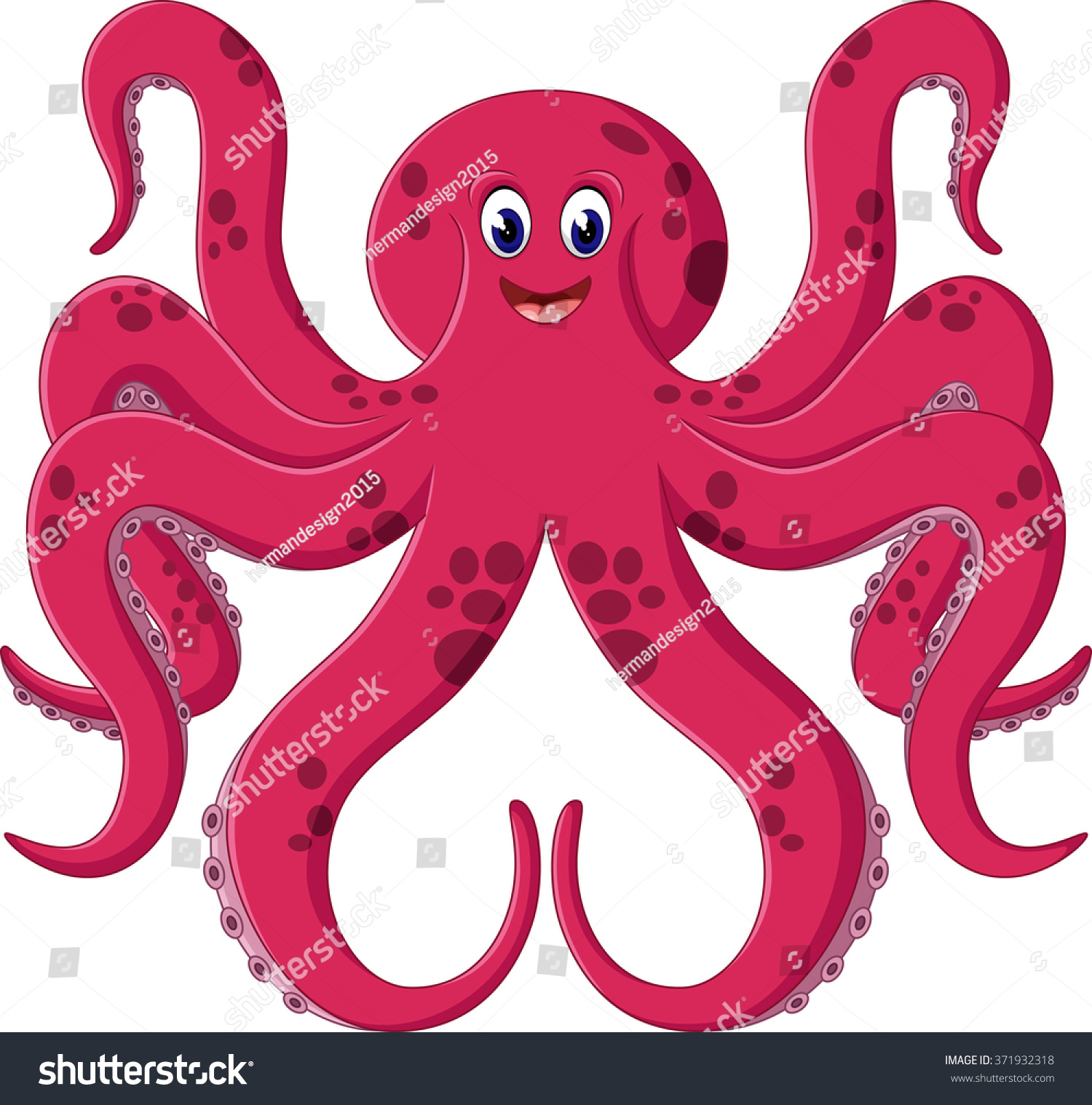 illustration of cute octopus cartoon  371932318  shutterstock