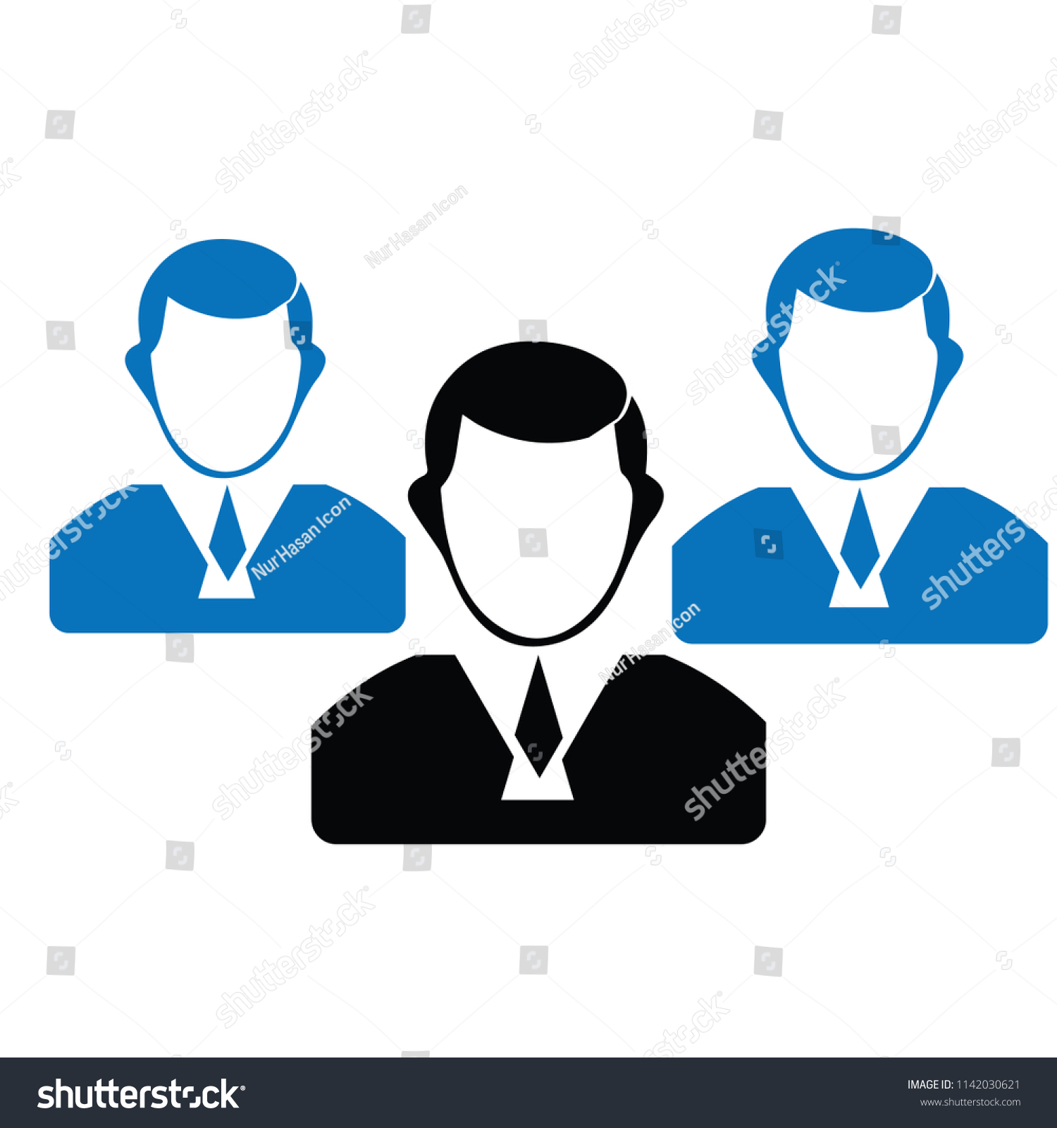 Illustration Flat Group People Icon Stock Vector Royalty Free