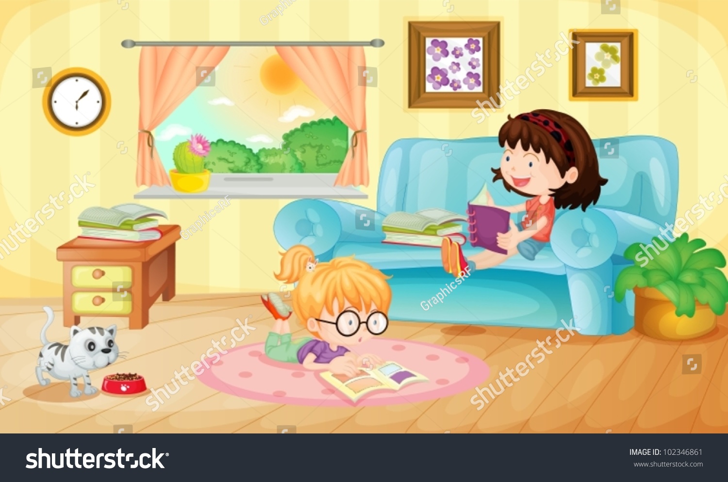 home reading clipart - photo #36