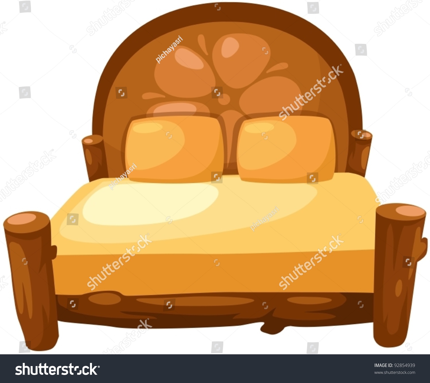 Illustration Of Isolated Children Bed On White Background - 92854939