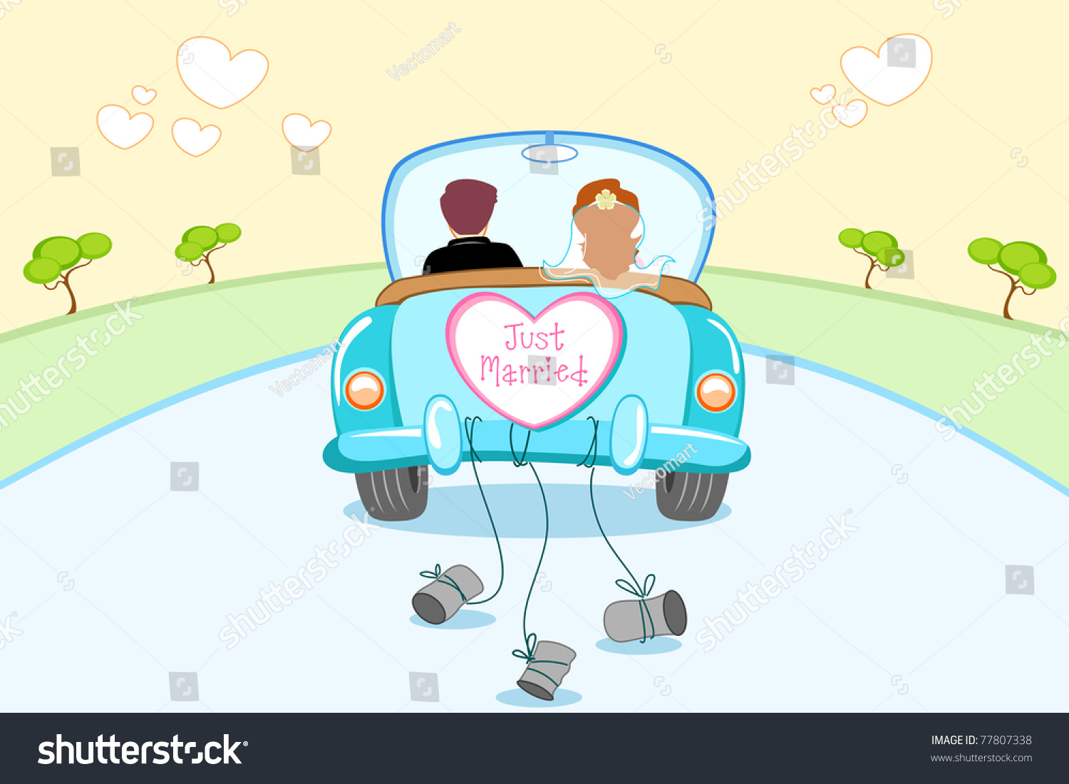 free clipart just married car - photo #31