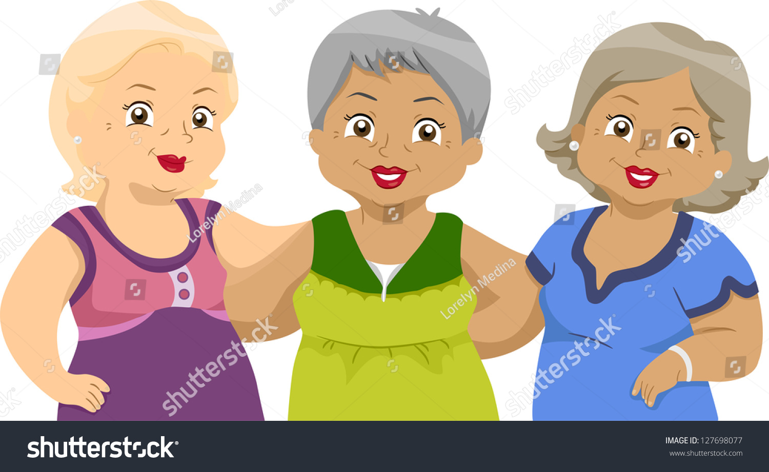 Illustration Of Lady Senior Citizens Friends 127698077 Shutterstock