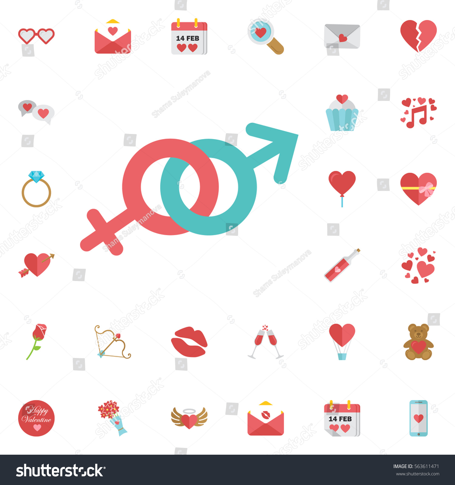 Illustration Male Female Sex Symbol On Stock Vector Royalty Free