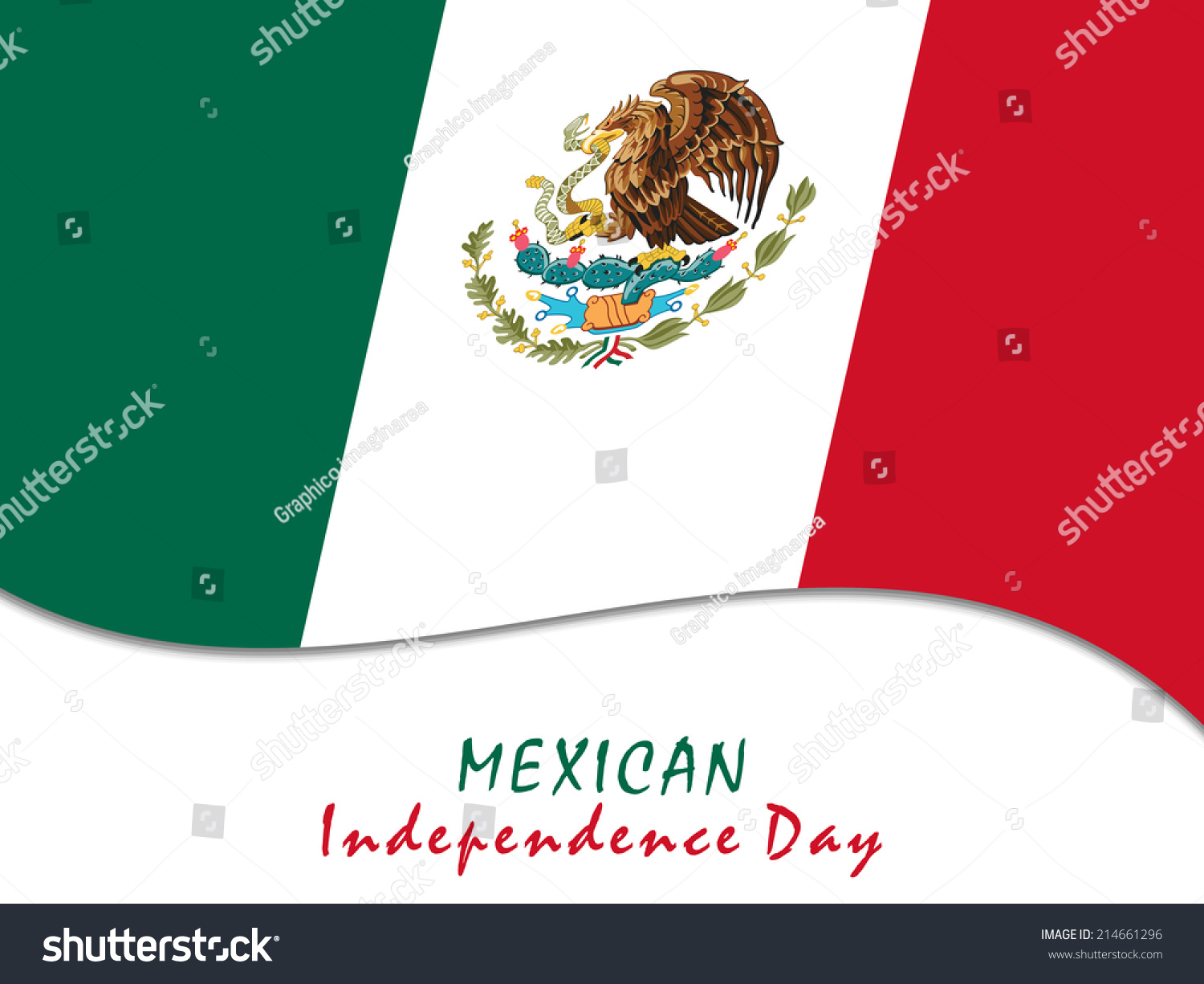 Illustration Mexican Flag Independence Day Mexico Stock Vector Royalty