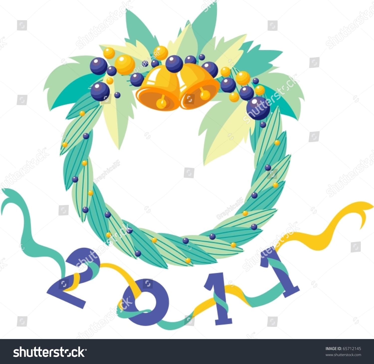 Illustration Of New Year 2011 On A White Background - 65712145 : Shutterstock