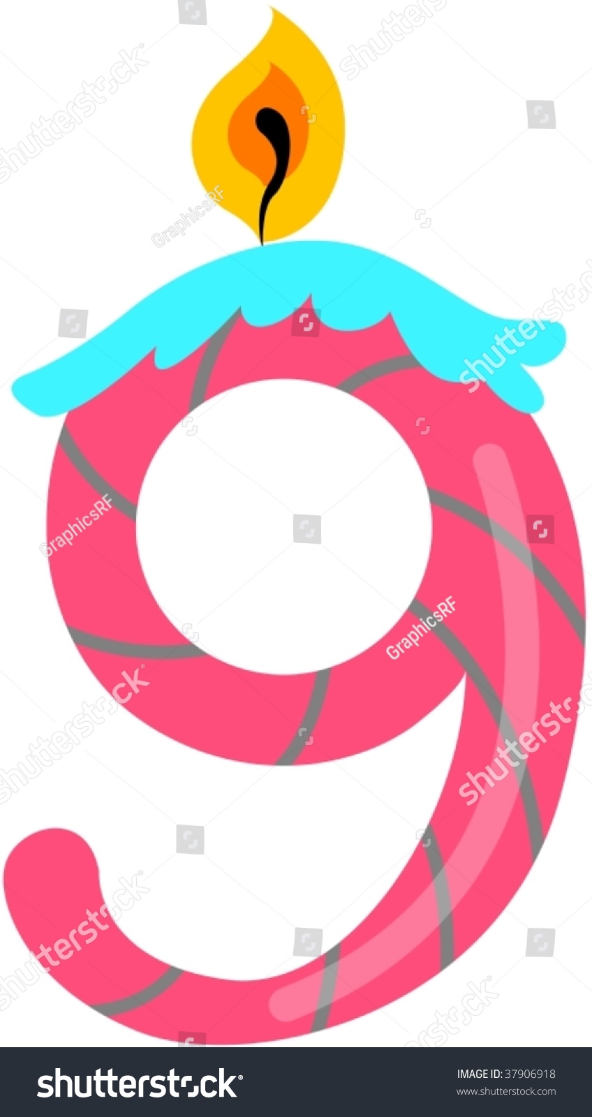 Illustration Of Number Candle On White - 37906918 : Shutterstock