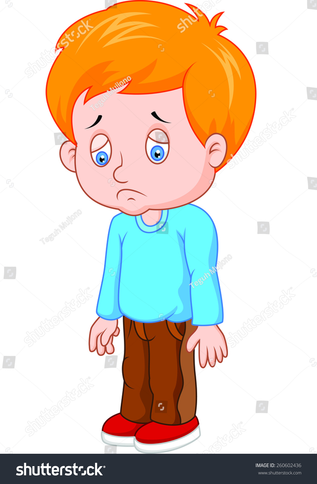 Illustration Of Sad Boy - 260602436 : Shutterstock