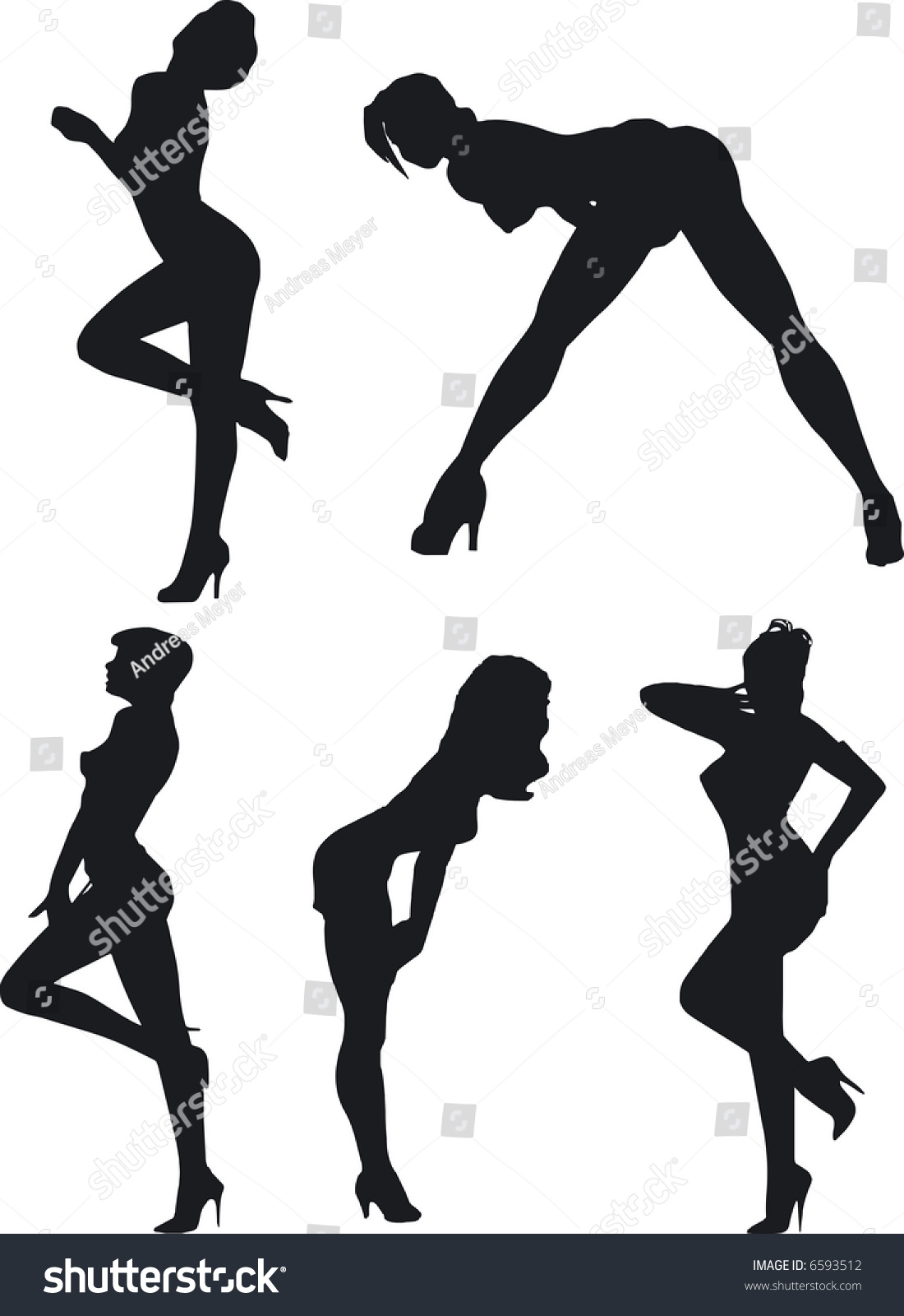 Illustration Of Sexy Woman Silhouettes 6593512 Shutterstock 