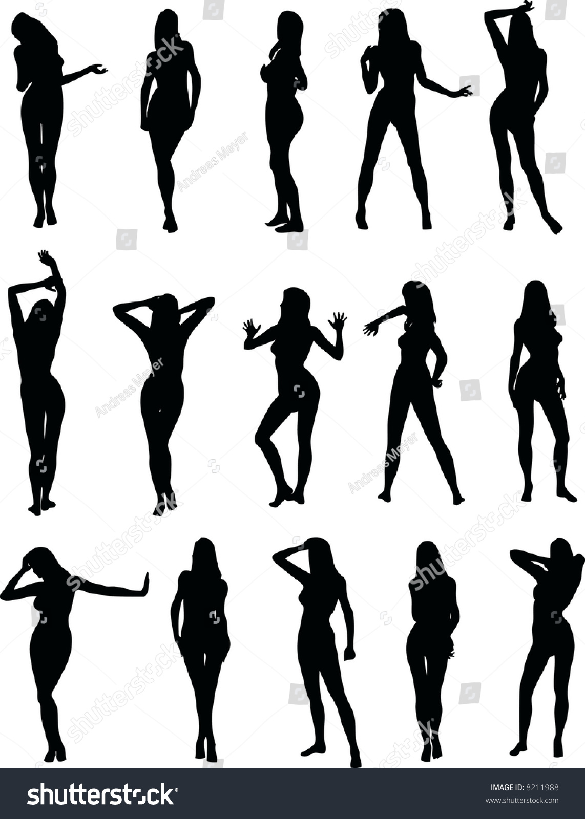 Illustration Of Sexy Woman Silhouettes 8211988 Shutterstock 