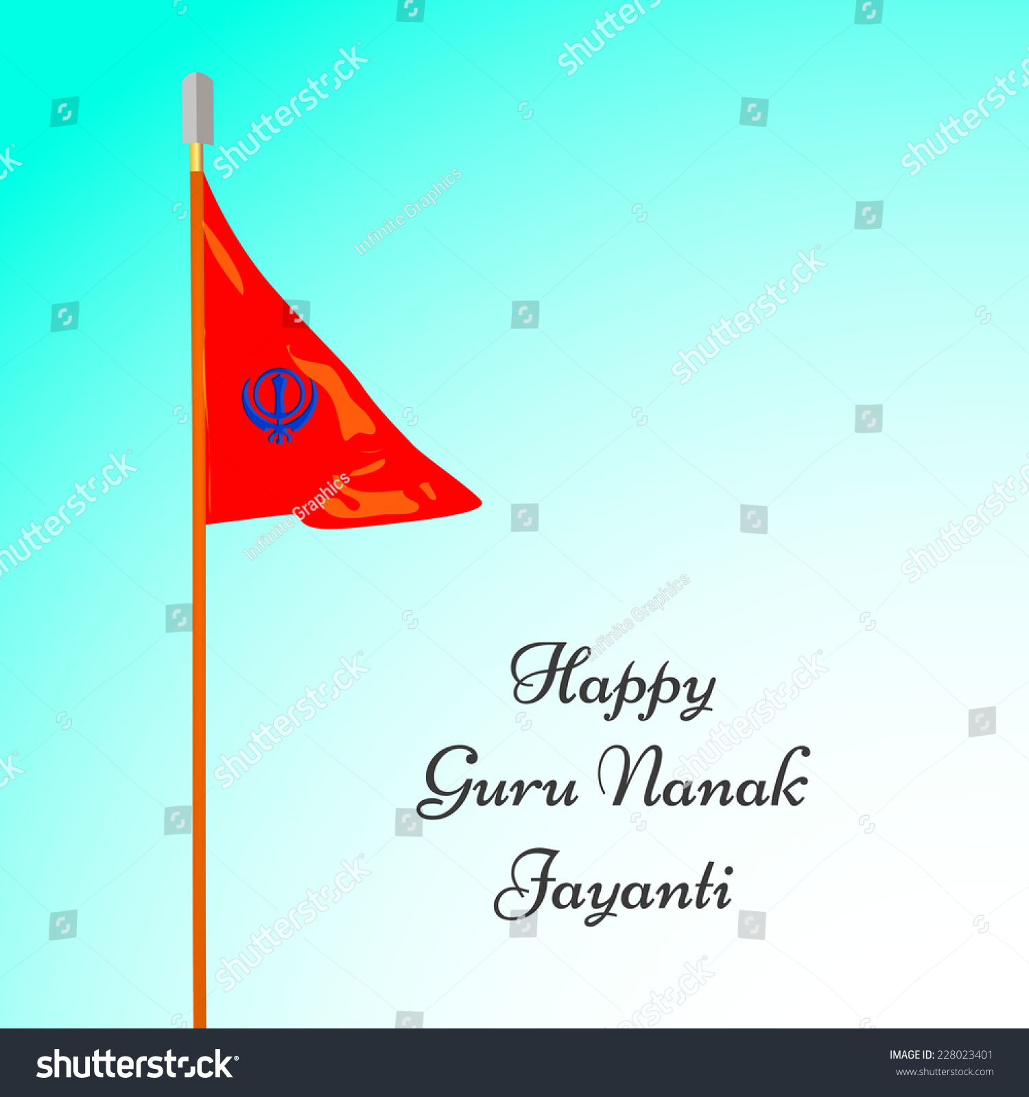 Illustration Of Sikh Flag For Guru Nanak Jayanti 228023401 Shutterstock