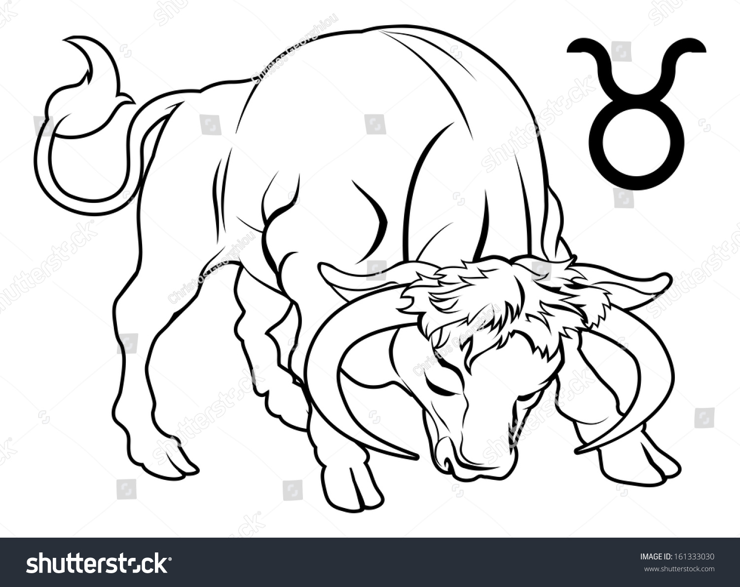 Illustration Of Taurus The Bull Zodiac Horoscope Astrology Sign