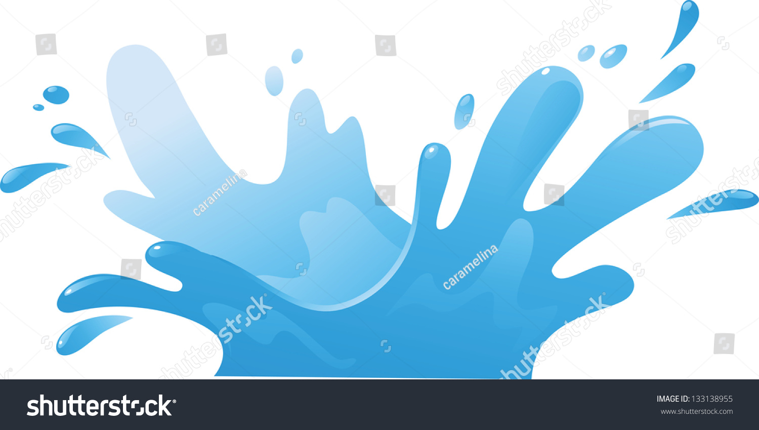Illustration Of Water Splash - 133138955 : Shutterstock