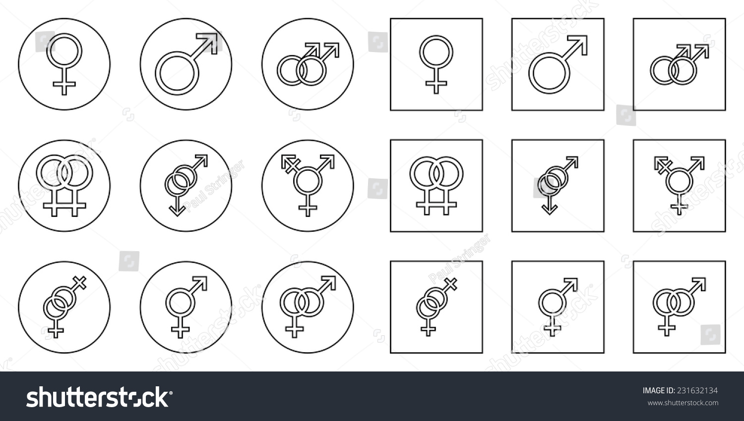 Illustrations Male Female Sex Symbols On Stock Vector Royalty Free