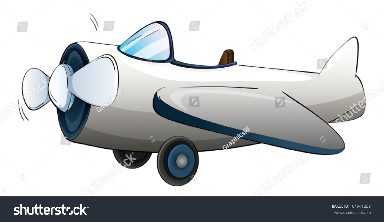 Illustrtion Of A Plane On White Stock Vector Illustration 104941859