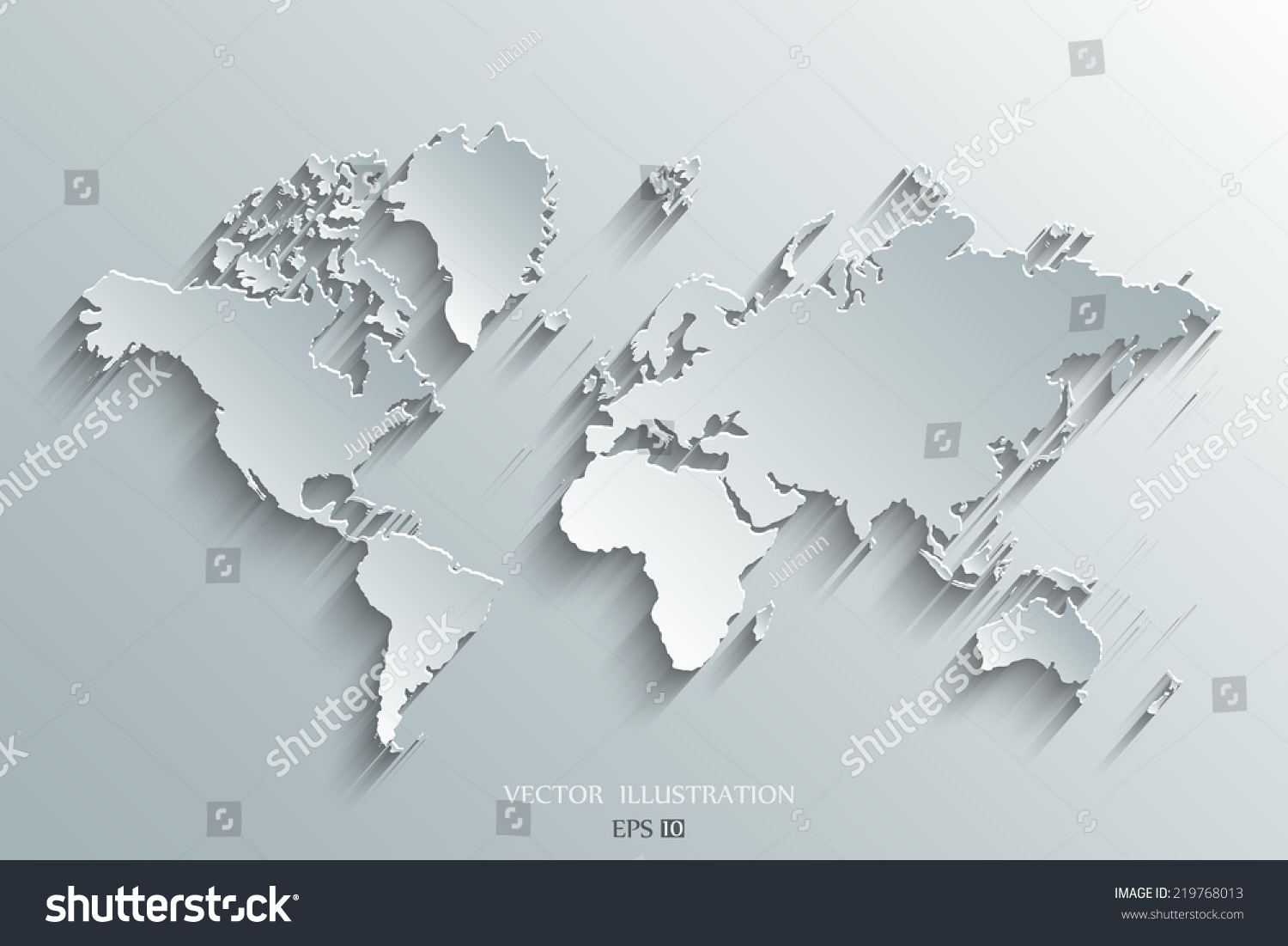 Image Vector World Map Stock Vector 219768013 Shutterstock