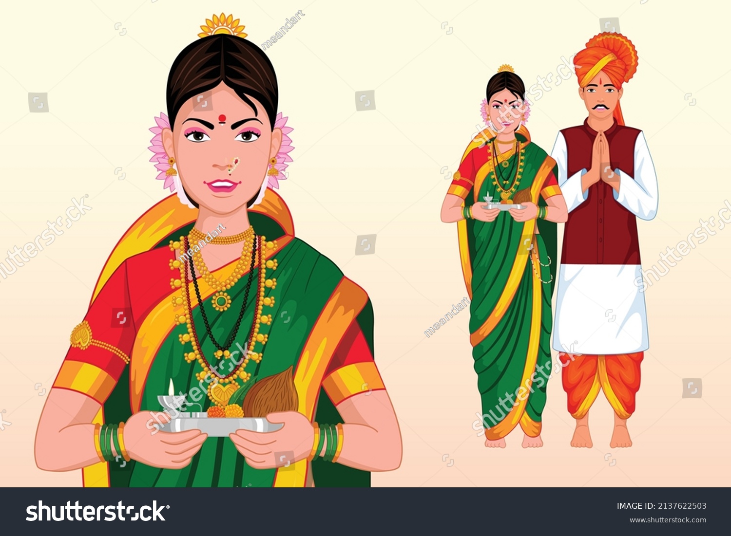 Marathi Clothes Images Stock Photos Vectors Shutterstock