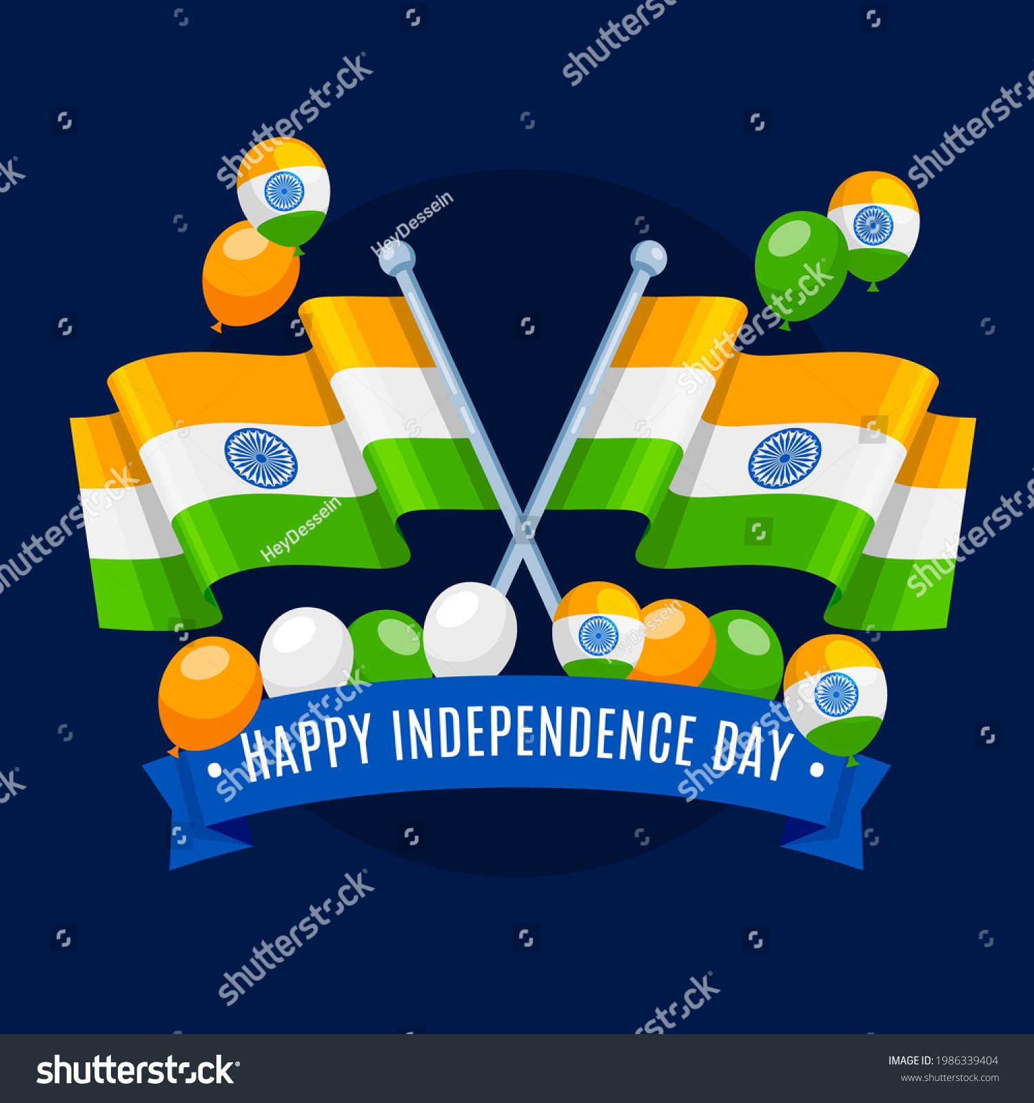 Indian Republic Day Tri Color Flag Stock Vector Royalty Free