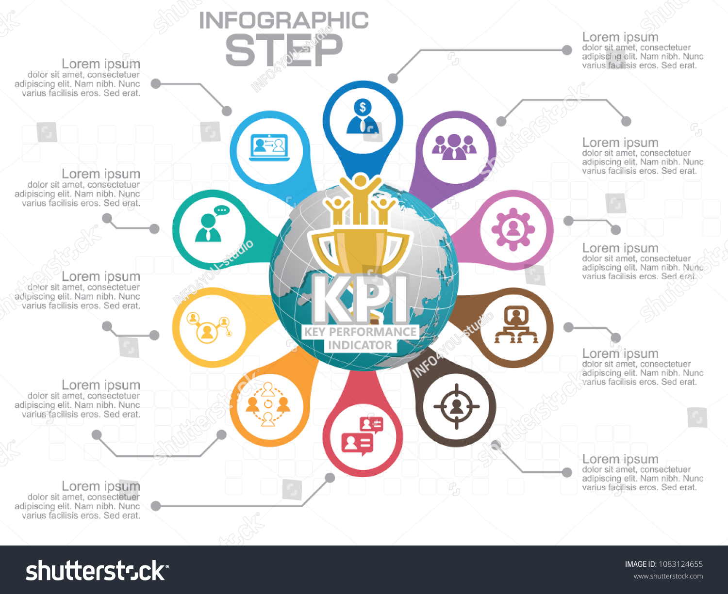 Infographic Kpi Concept Marketing Icons Key Vector De Stock Libre De 47872 Hot Sex Picture