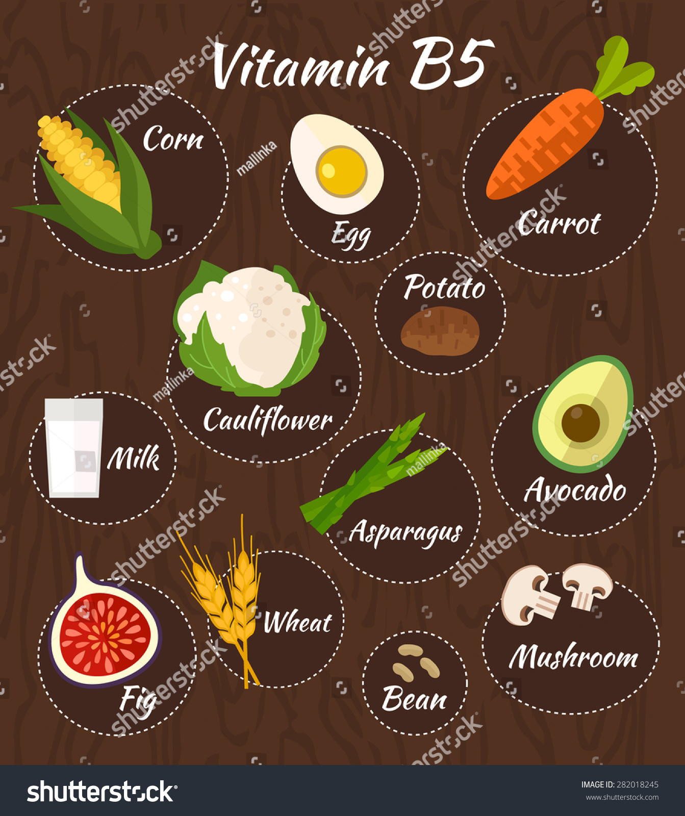 Infographic Set Vitamin B Useful Products Stock Vector Royalty Free