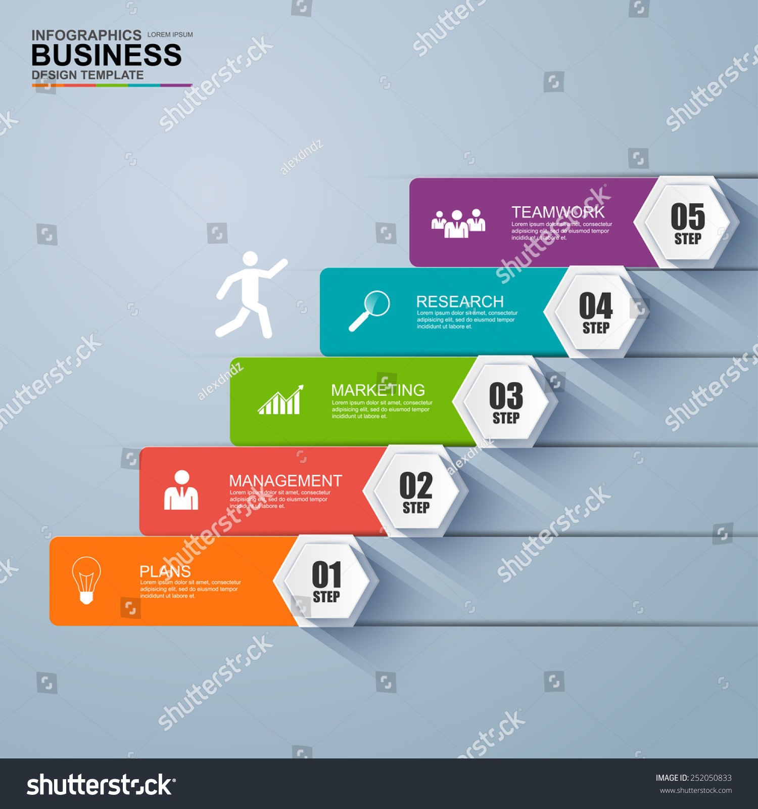 infographics business stair step success vector design infographics business stair step success vector design