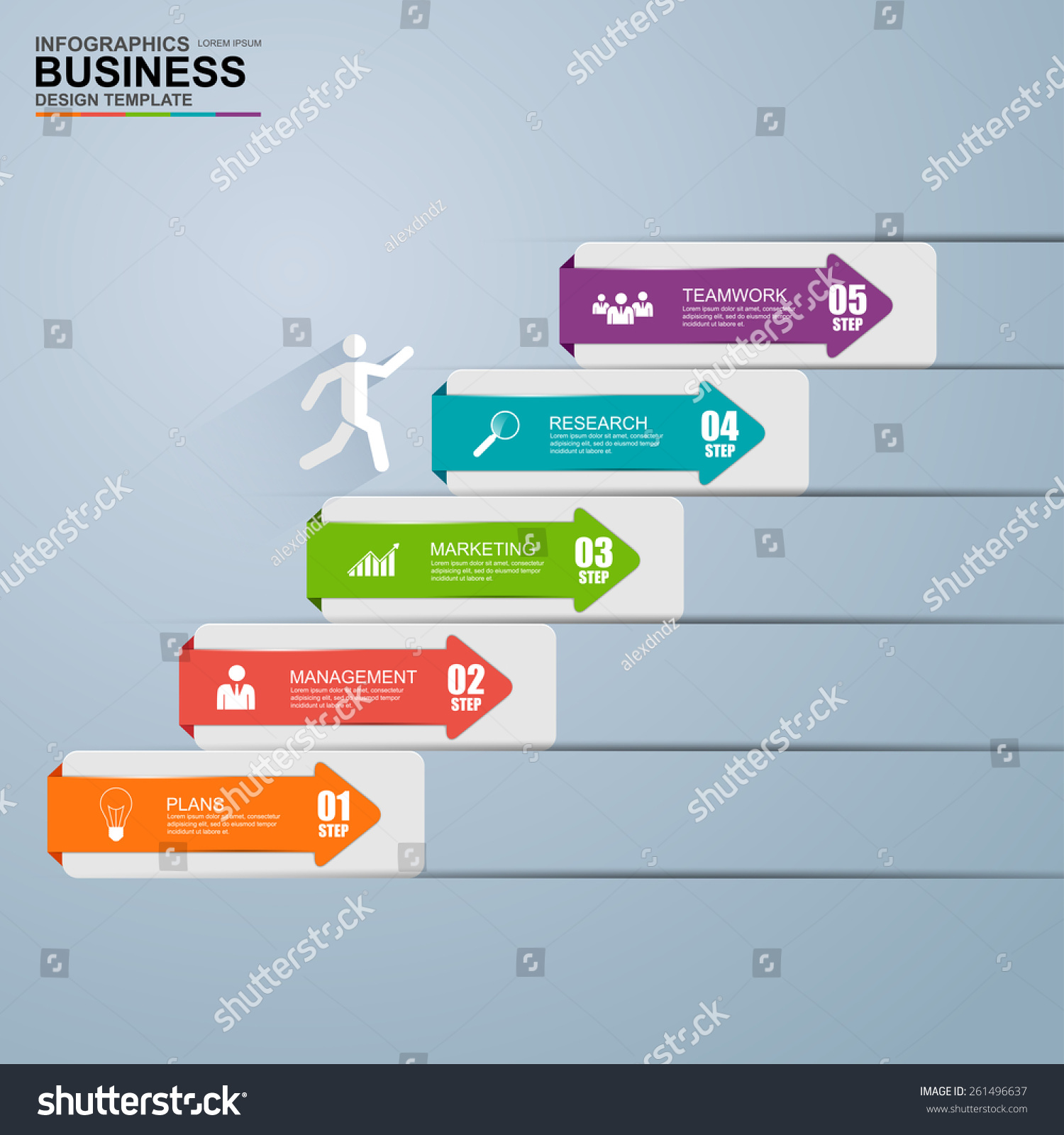 infographics business stair step success vector design infographics business stair step success vector design